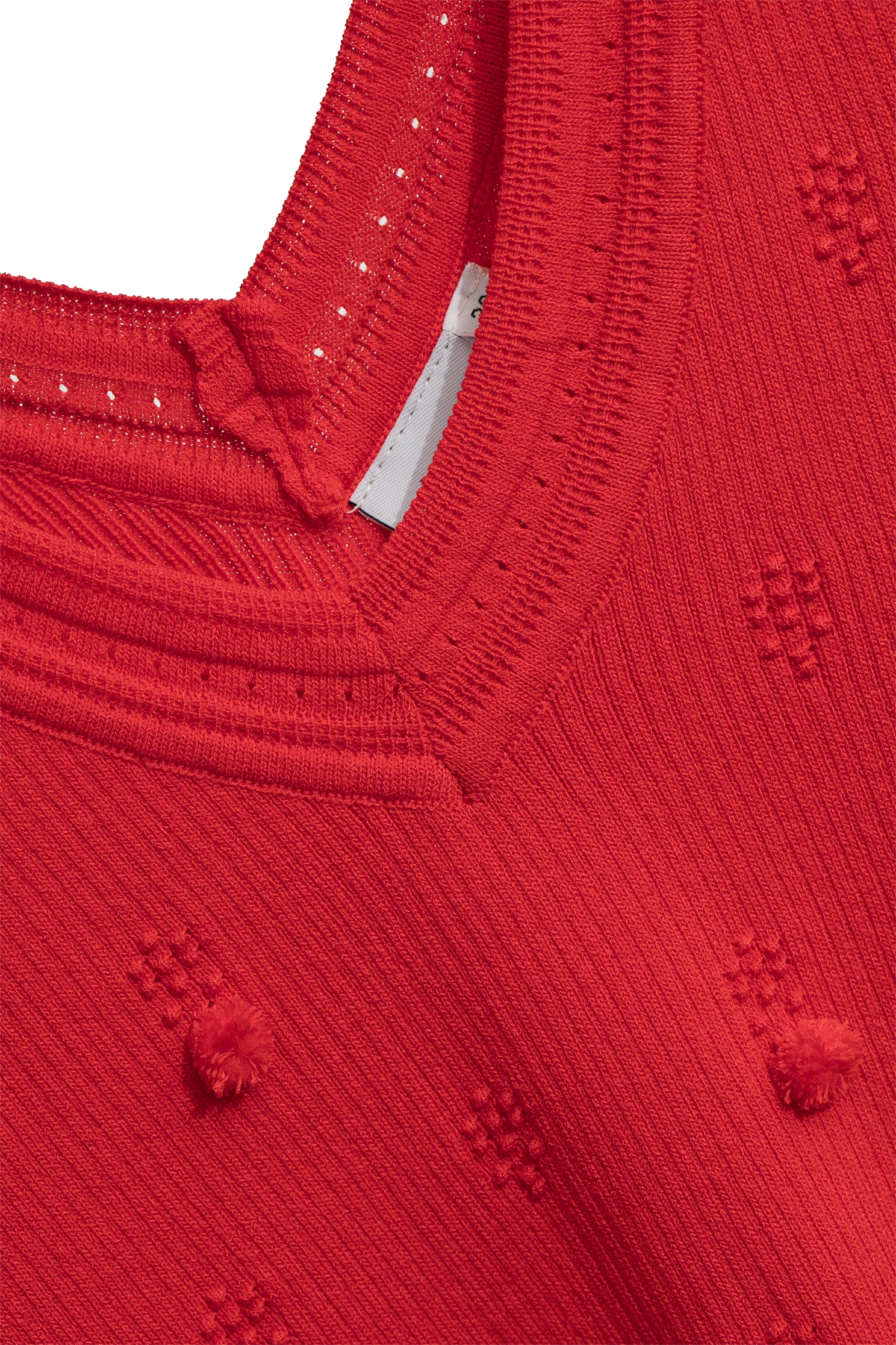光輝紅球粒針織上衣光輝紅球粒針織上衣,上衣,春夏穿搭,輕奢度假,針織