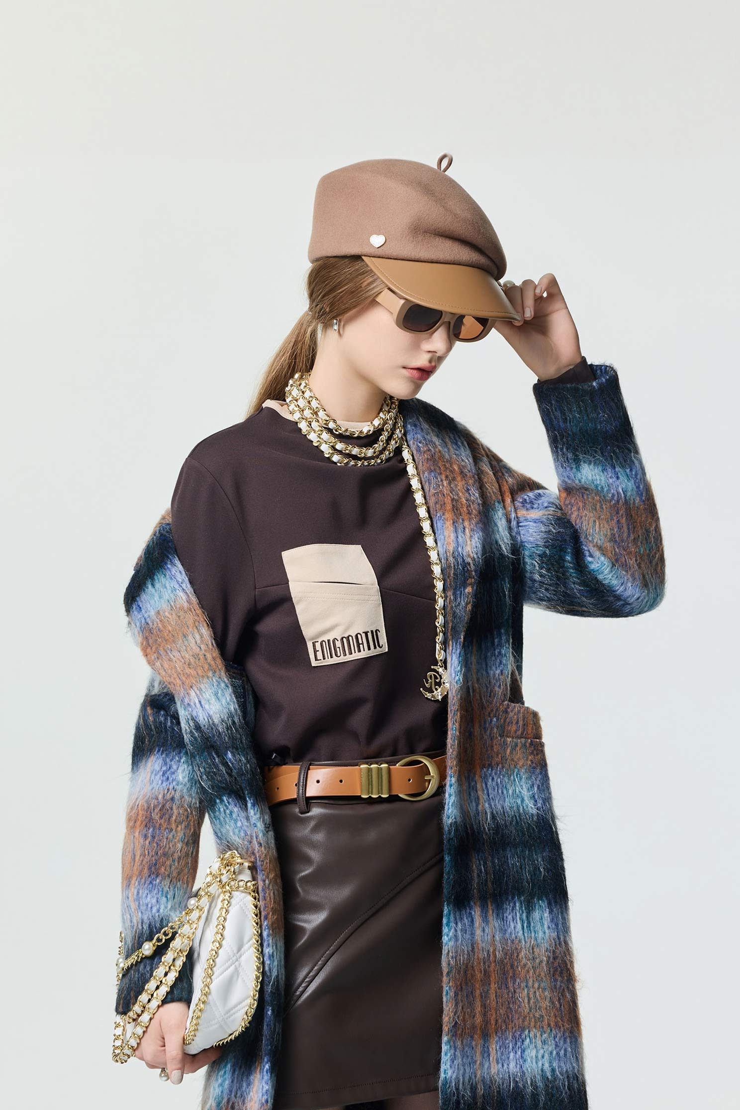 茶漬色配色上衣茶漬色配色上衣,上衣,秋冬穿搭