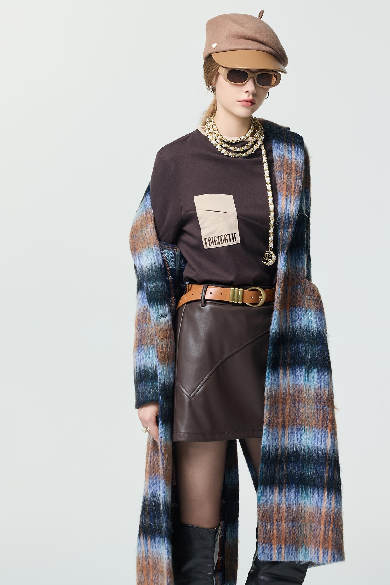 茶漬色配色上衣茶漬色配色上衣,上衣,秋冬穿搭