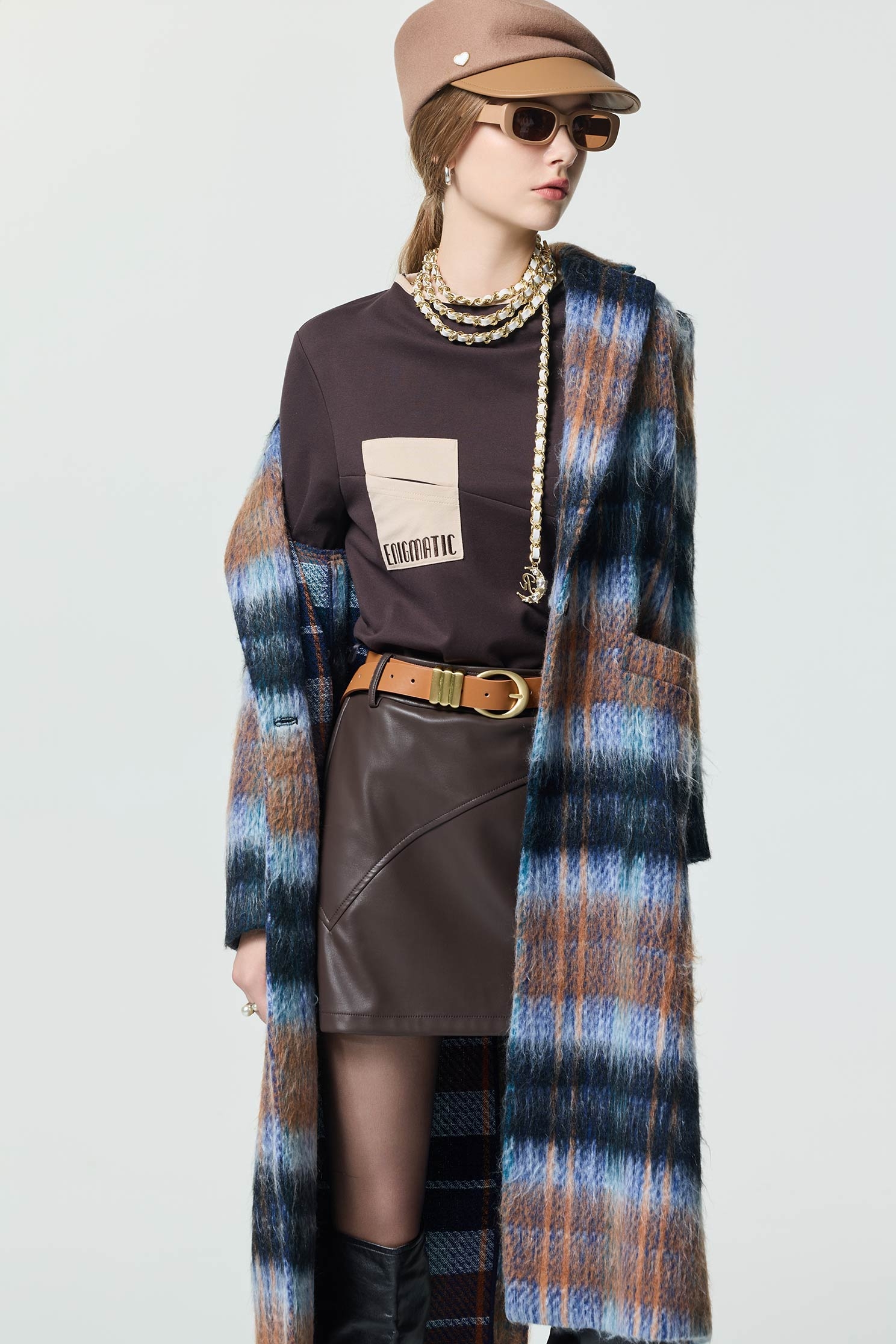 茶漬色配色上衣茶漬色配色上衣,上衣,秋冬穿搭