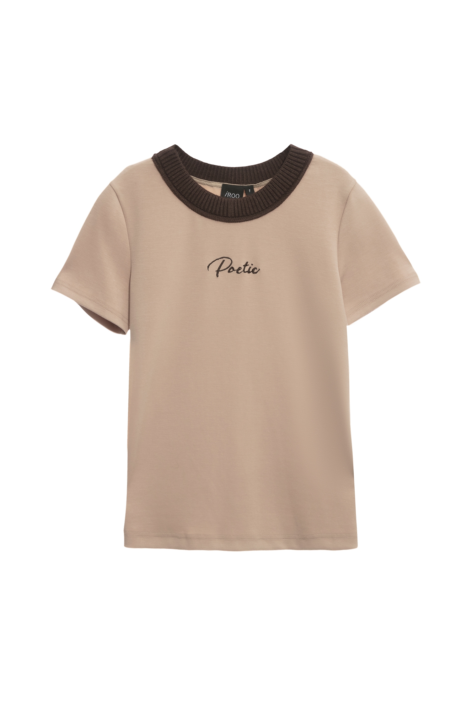 茶漬色偽T恤上衣茶漬色偽T恤上衣,T-Shirt,上衣,秋冬穿搭