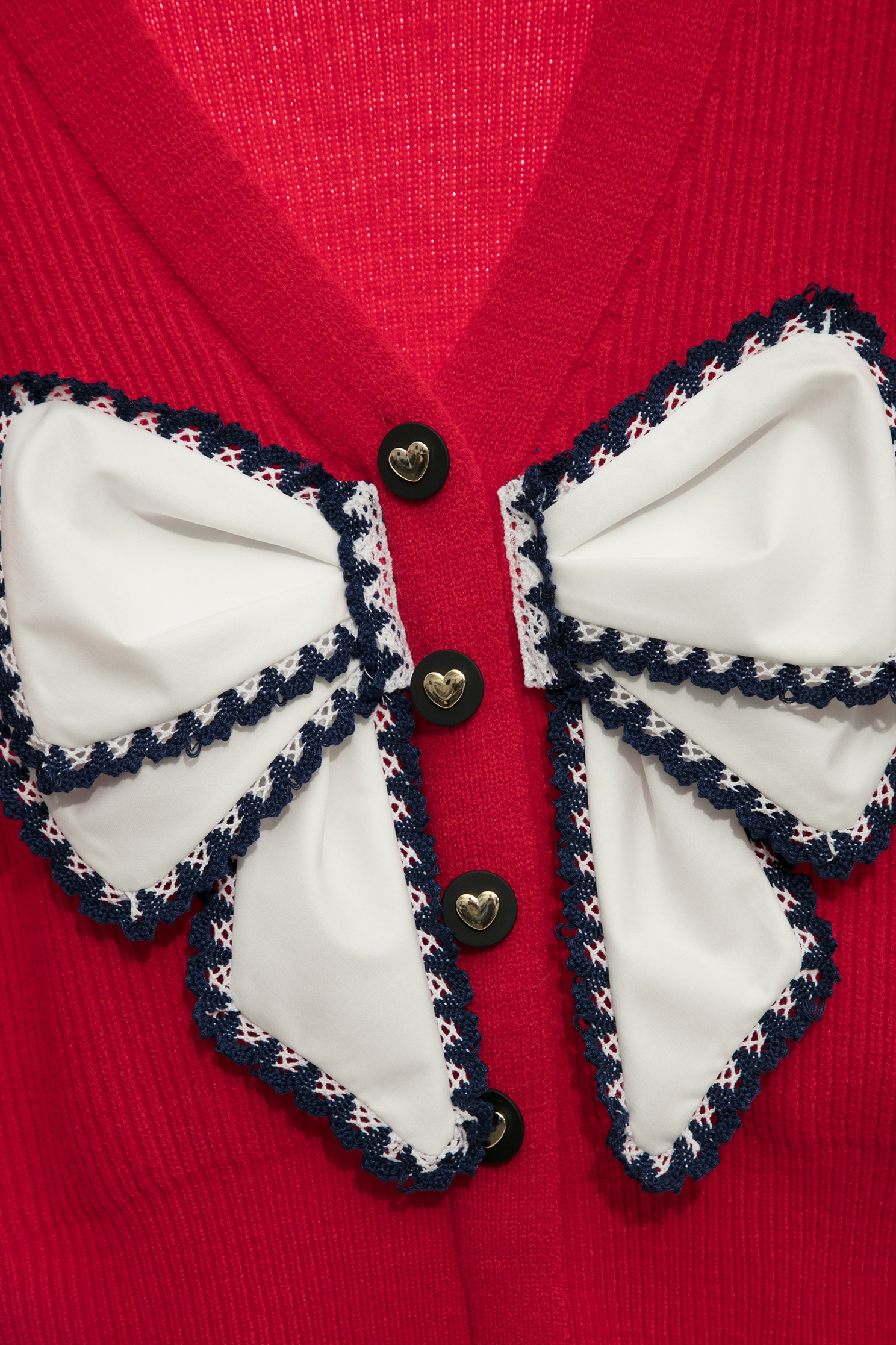 鑲邊蝴蝶結針織上衣鑲邊蝴蝶結針織上衣,上衣,小香風,秋冬穿搭,蝴蝶結,針織,針織衫