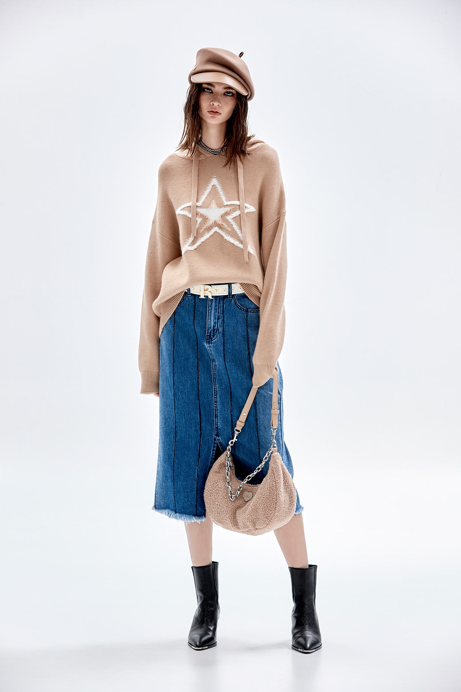 茶漬色星星造型針織茶漬色星星造型針織,上衣,人氣商品,秋冬穿搭,針織,針織衫