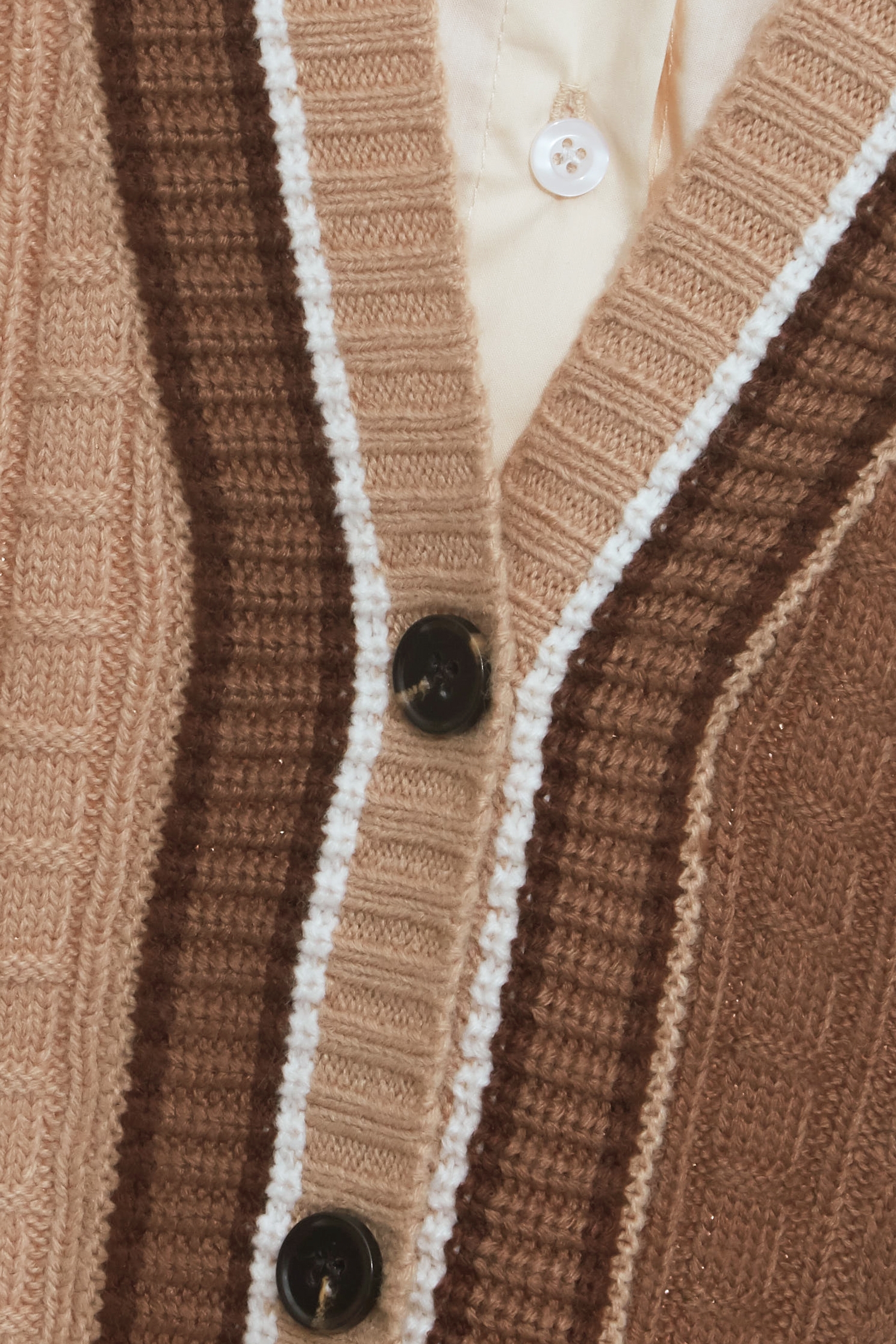 茶漬色假兩件針織外套茶漬色假兩件針織外套,一般外套,上班OL穿搭,上衣,外套,秋冬穿搭,針織,針織衫