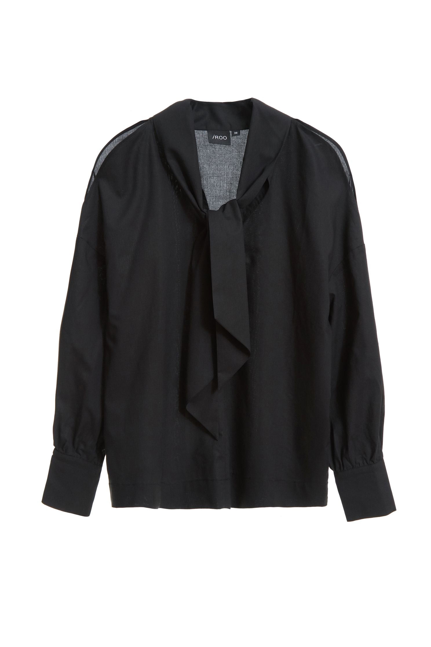 Strap edgy shirt,挖肩上衣,Blouse,長袖上衣,黑色上衣
