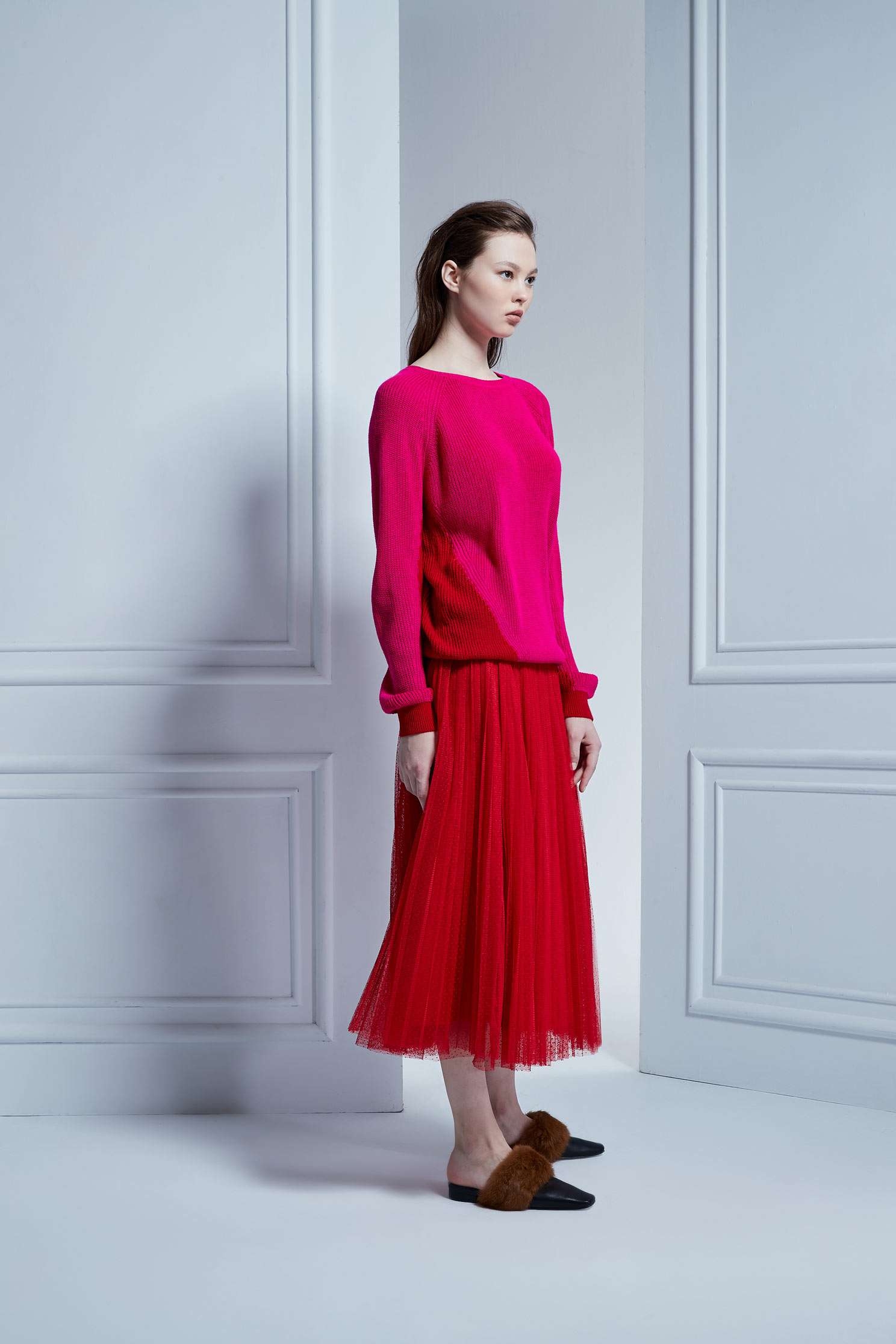 Color loose knitwear,roundnecktop,knitting,knittedtop,knittedtop,longsleevetop