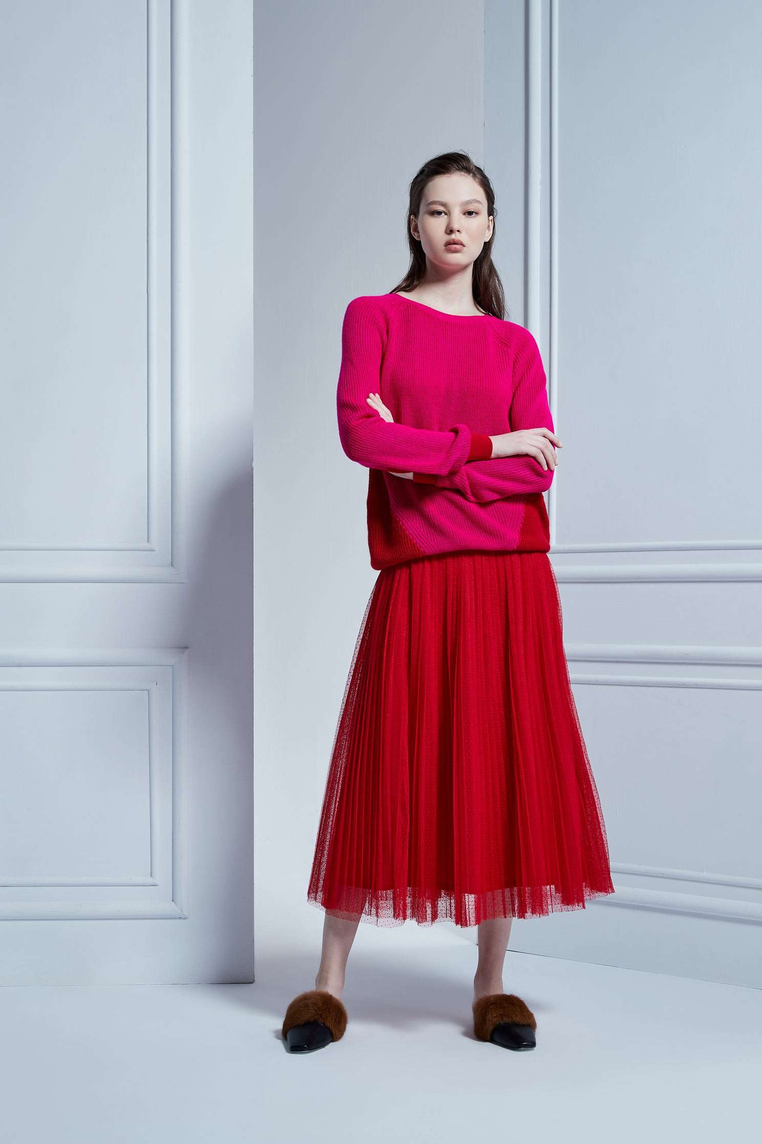 Color loose knitwear,roundnecktop,knitting,knittedtop,knittedtop,longsleevetop
