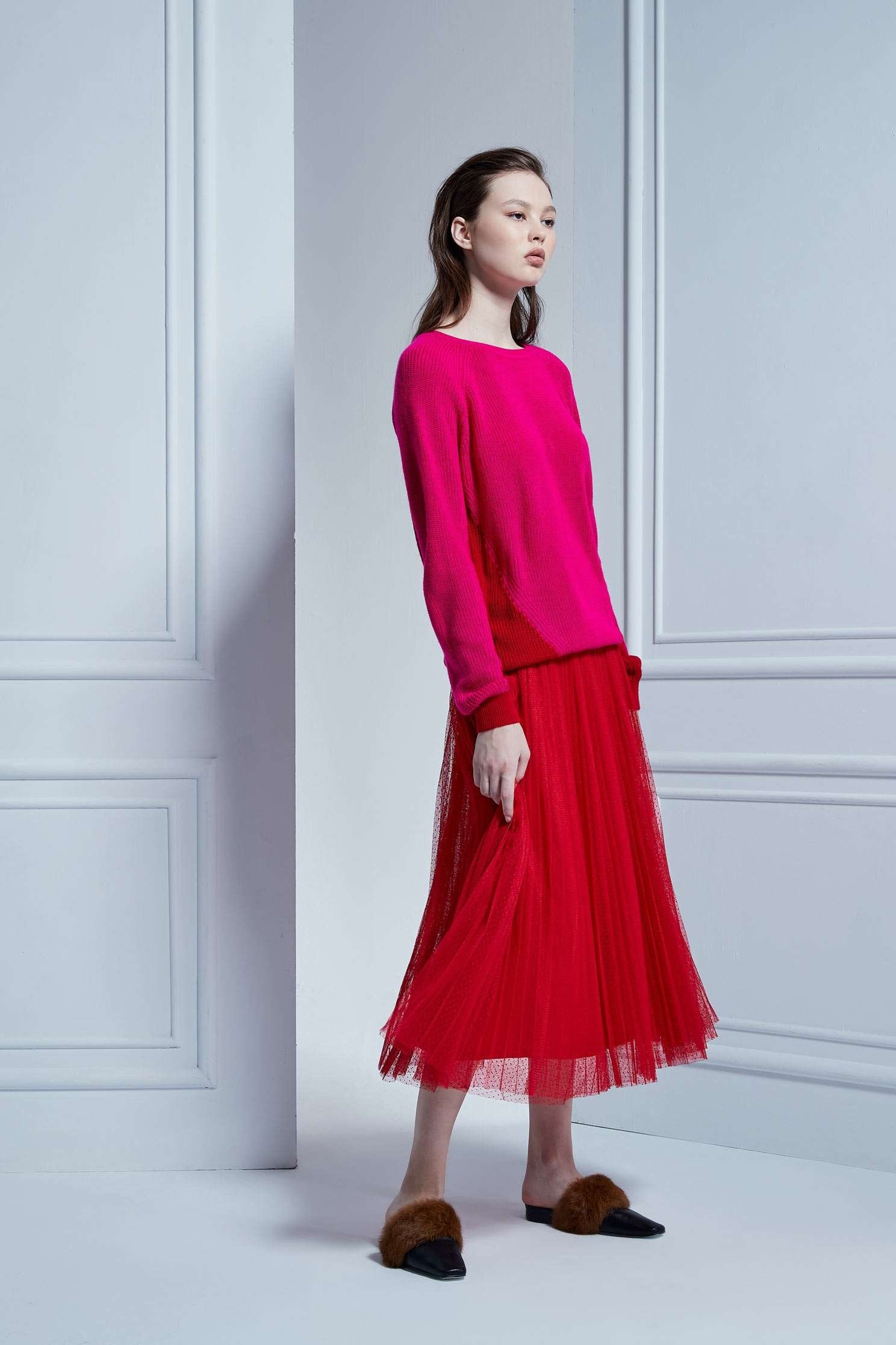 Color loose knitwear,roundnecktop,knitting,knittedtop,knittedtop,longsleevetop