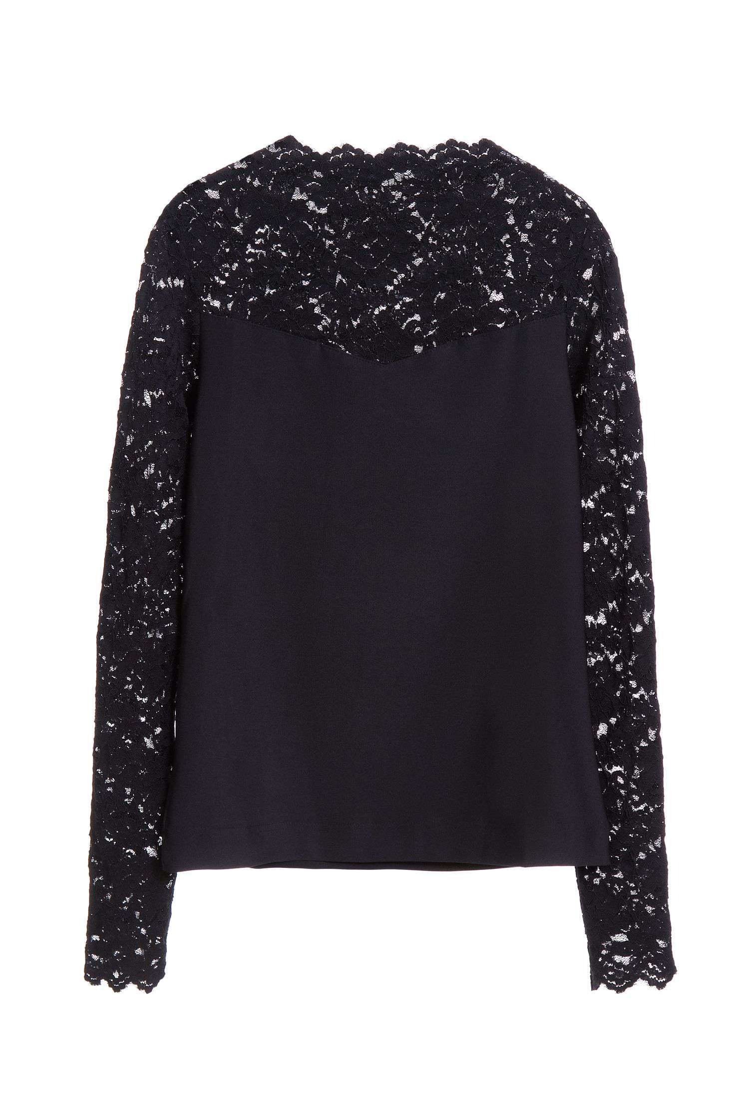 Lace long-sleeved heating top,top,lace,lacedtop,longsleevetop,blacktop