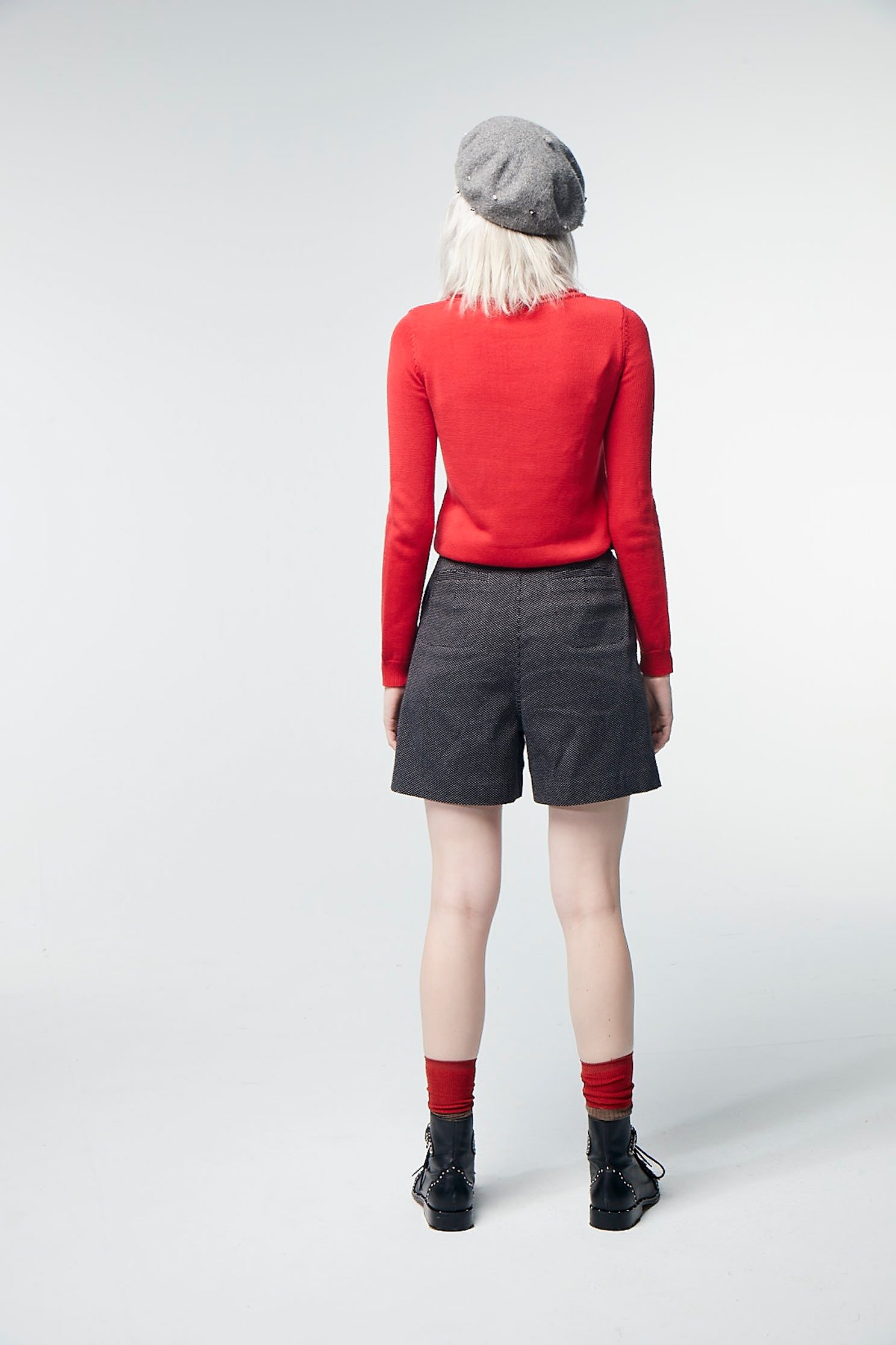 A rose sweater,圓領上衣,knitting,Knitted top,Knitted Top,長袖上衣,黑色上衣