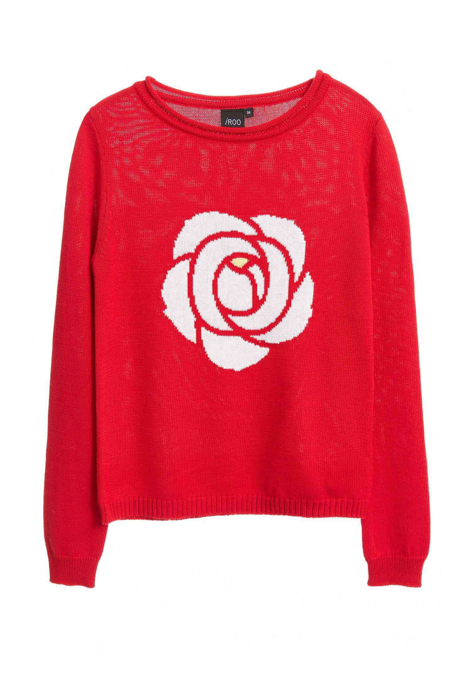A rose sweater,圓領上衣,knitting,Knitted top,Knitted Top,長袖上衣,黑色上衣