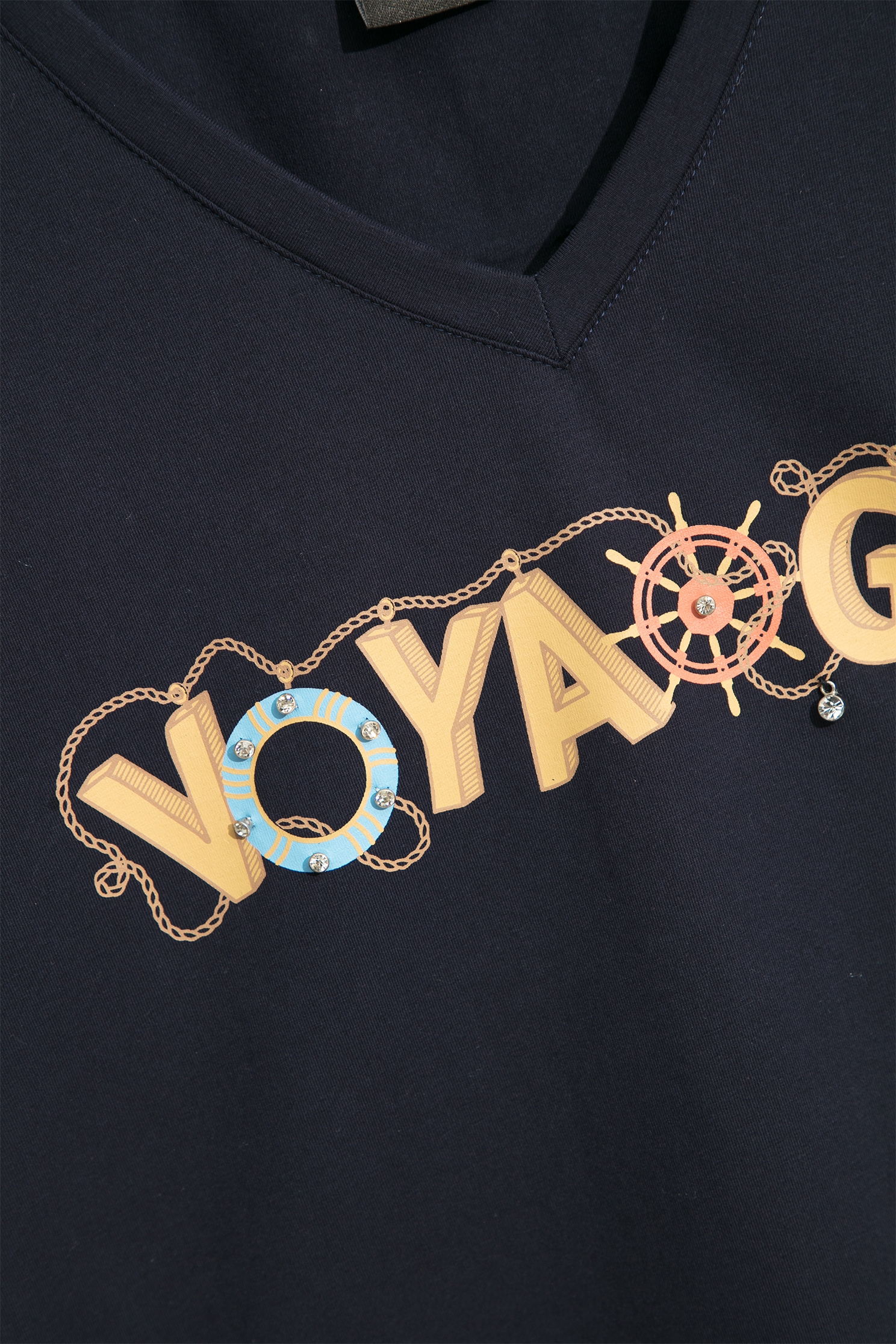 海軍藍童趣英文字母短袖T海軍藍童趣英文字母短袖T,T-Shirt,上衣,春夏穿搭,純棉