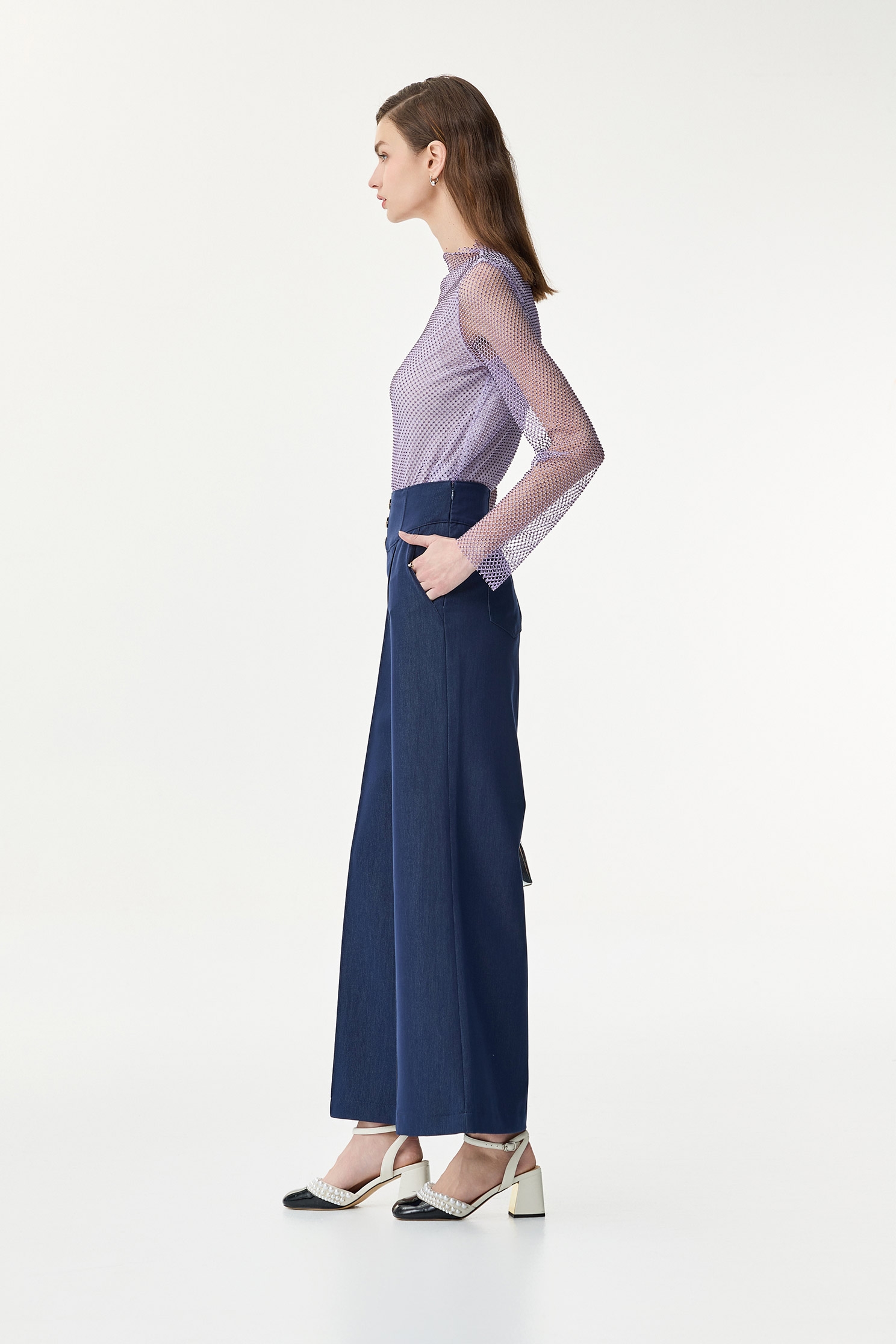 銀河丁香紫閃亮上衣銀河丁香紫閃亮上衣,上衣,春夏穿搭,透膚上衣