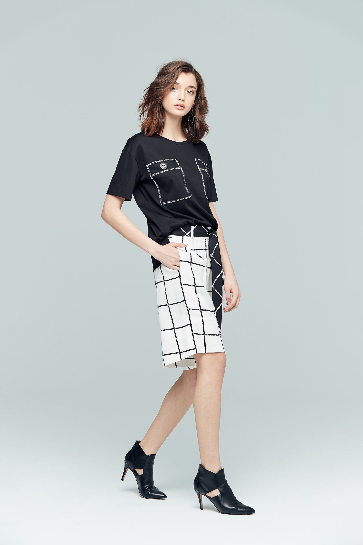 Simplicity class top,t-shirt,top,roundnecktop,shortsleevetop,cotton,blacktop