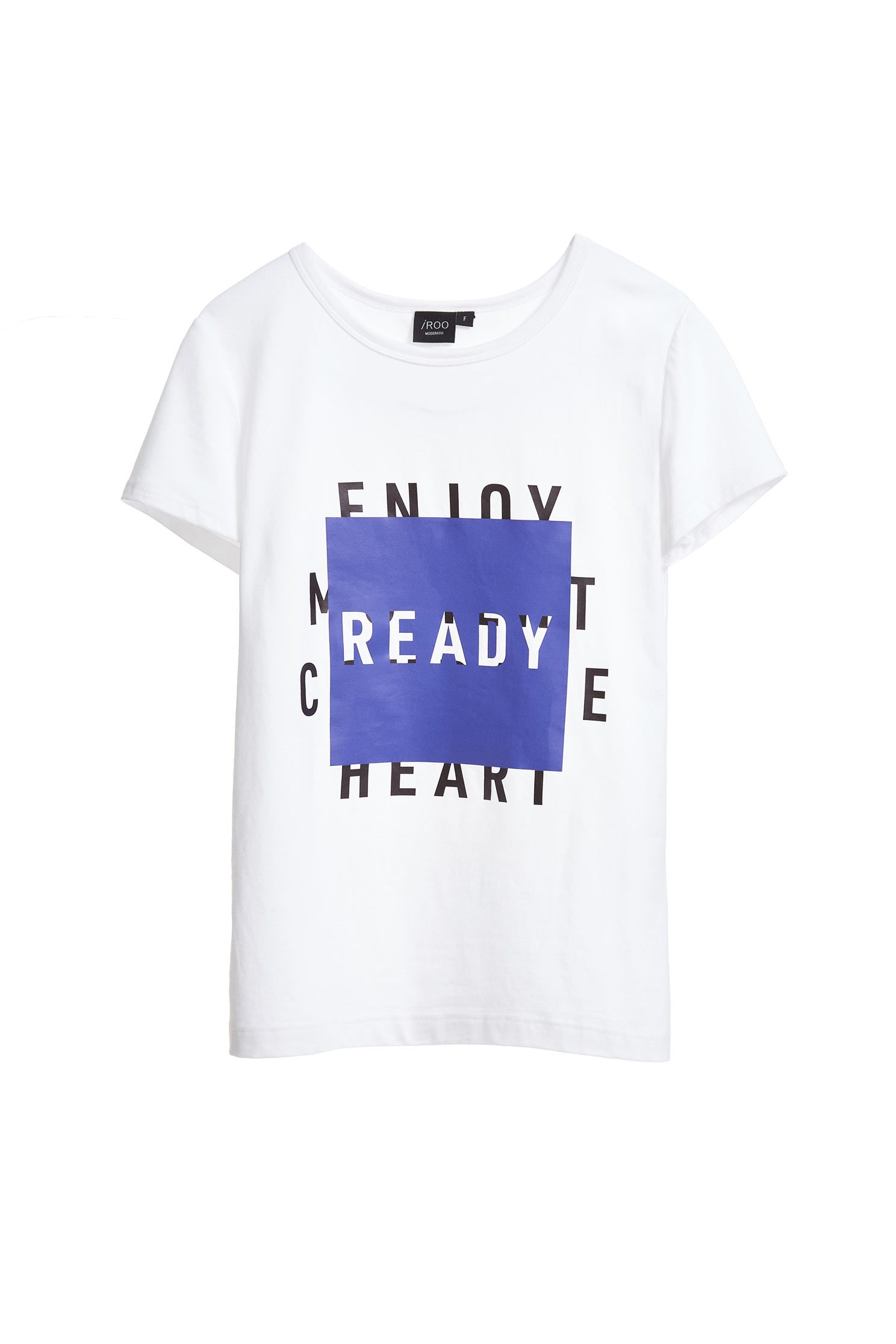Alphabet cotton T-shirt,T-Shirt,圓領上衣,白色上衣,短袖上衣