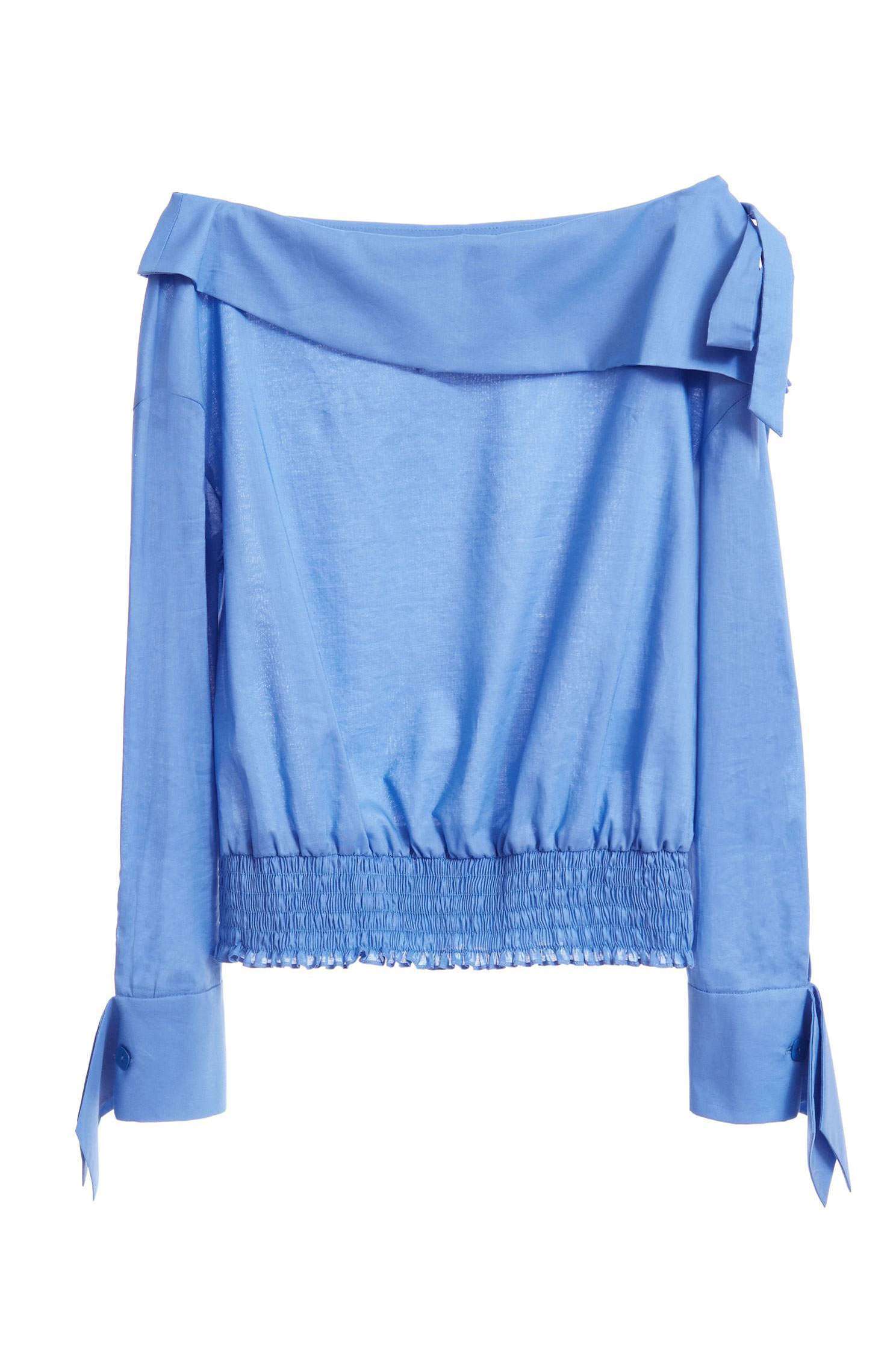 Blue / Pink Svelte Dress,top,shouldertop,cotton,blouse,longsleevetop