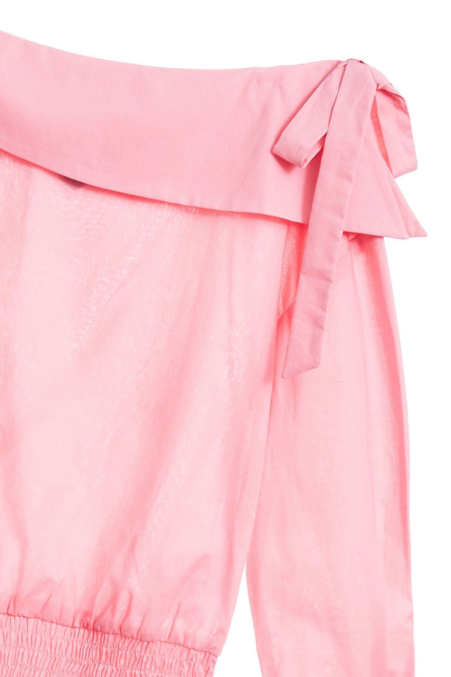 Blue / Pink Svelte Dress,Top,Shoulder Top,Cotton,Blouse,長袖上衣