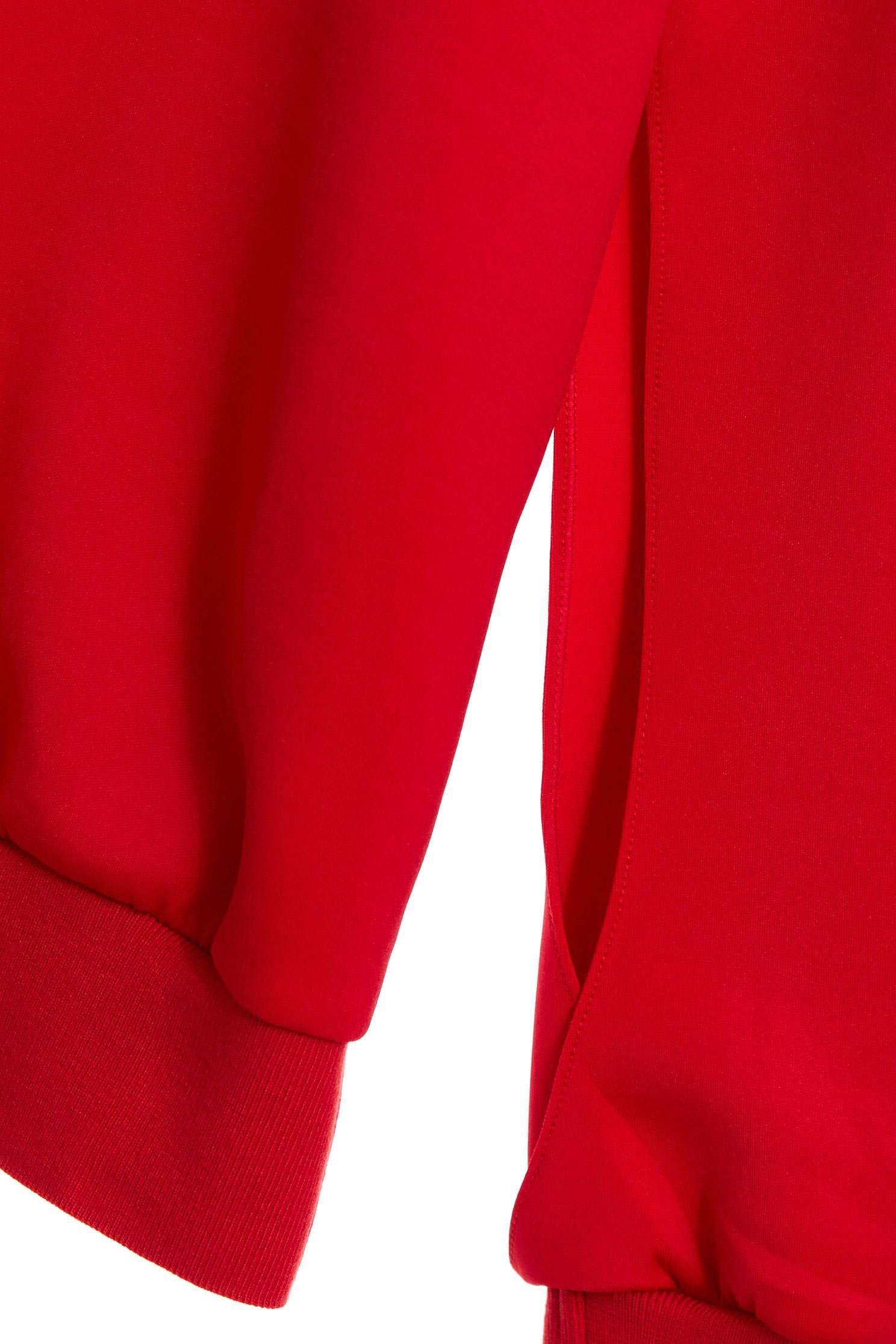 Embroidered printed red guard,top,embroidery,embroideredtop,roundnecktop,embroidered,embroideredtop,longsleevetop