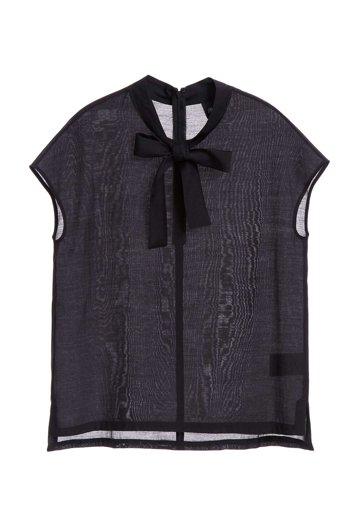 Front collar strap top,top,shortsleevetop,i-select,blacktop