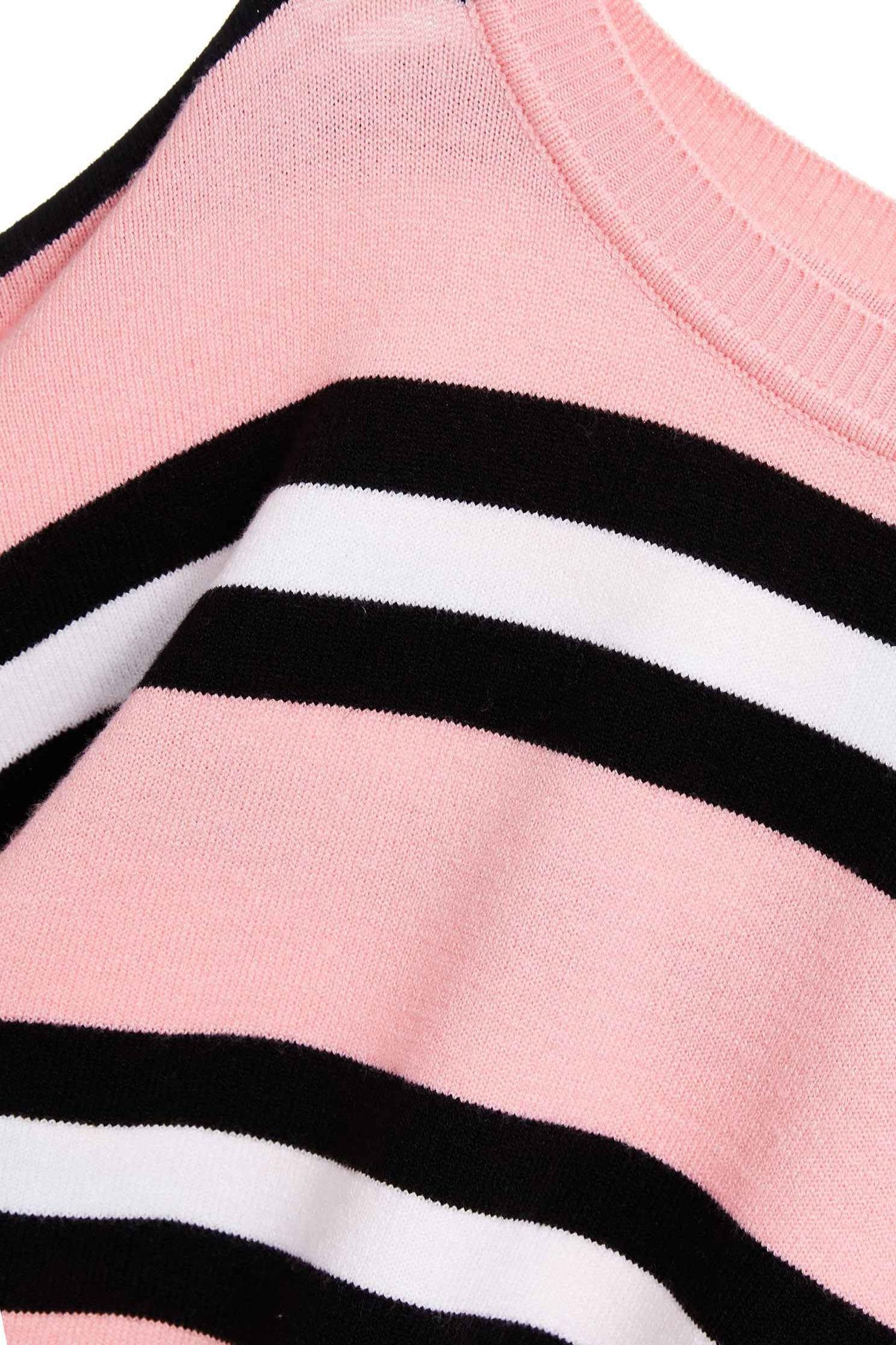 Round-necked striped long-sleeved knit sweater,top,roundnecktop,knitting,knittedtop,knittedtop,longsleevetop