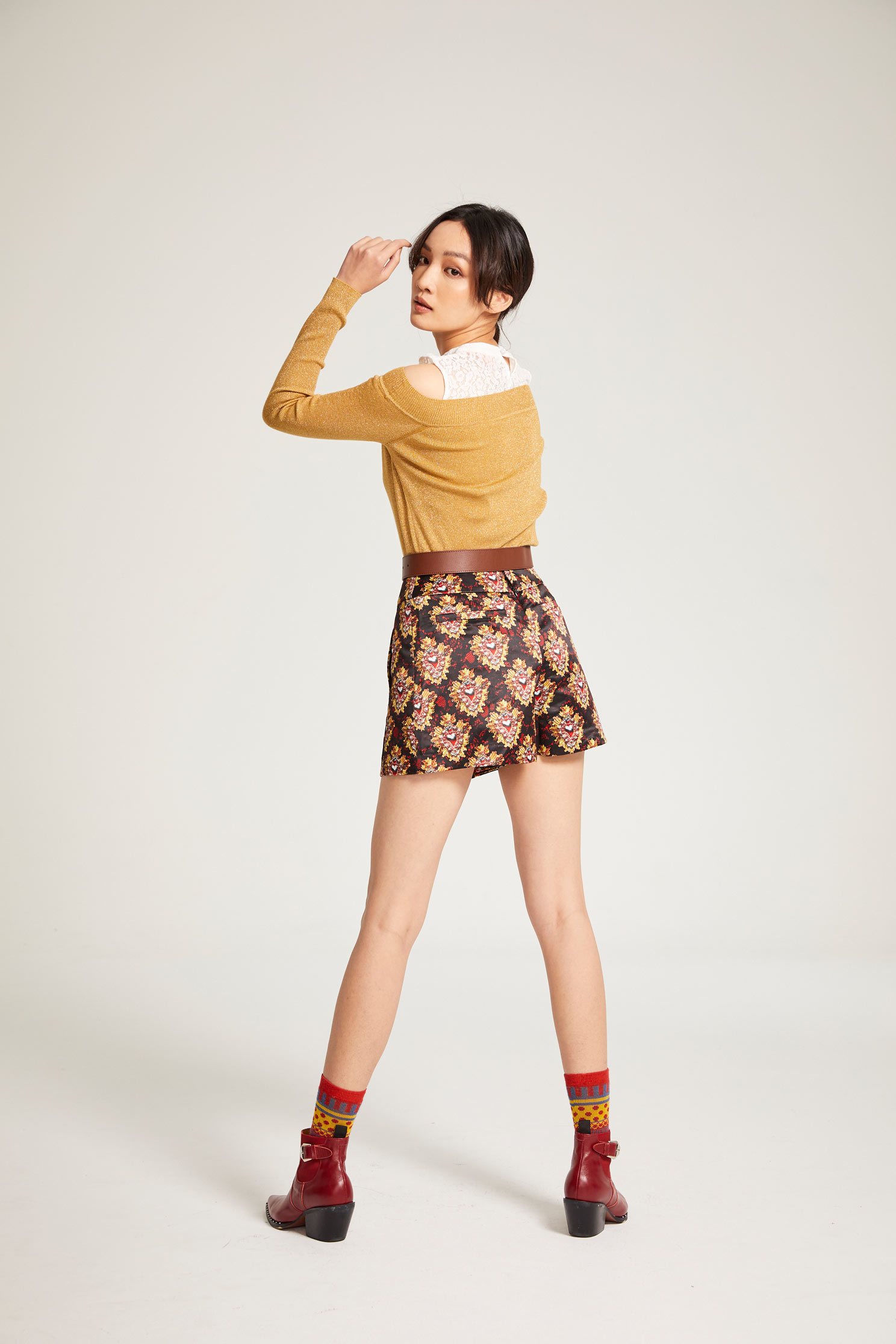 Off-shoulder knitwear,挖肩上衣,Fantasy purple,knitting,Knitted top,Knitted Top,長袖上衣