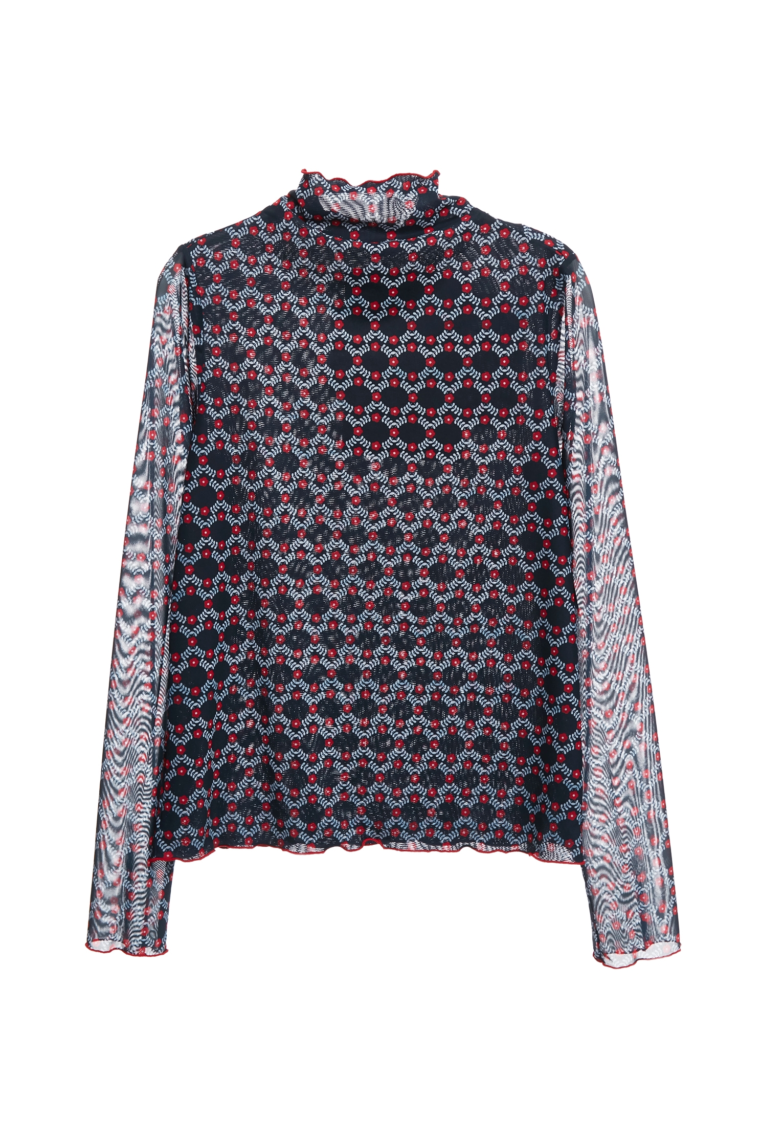 火焰花卉圖騰印花上衣火焰花卉圖騰印花上衣,上衣,人氣商品,刺繡,秋冬穿搭