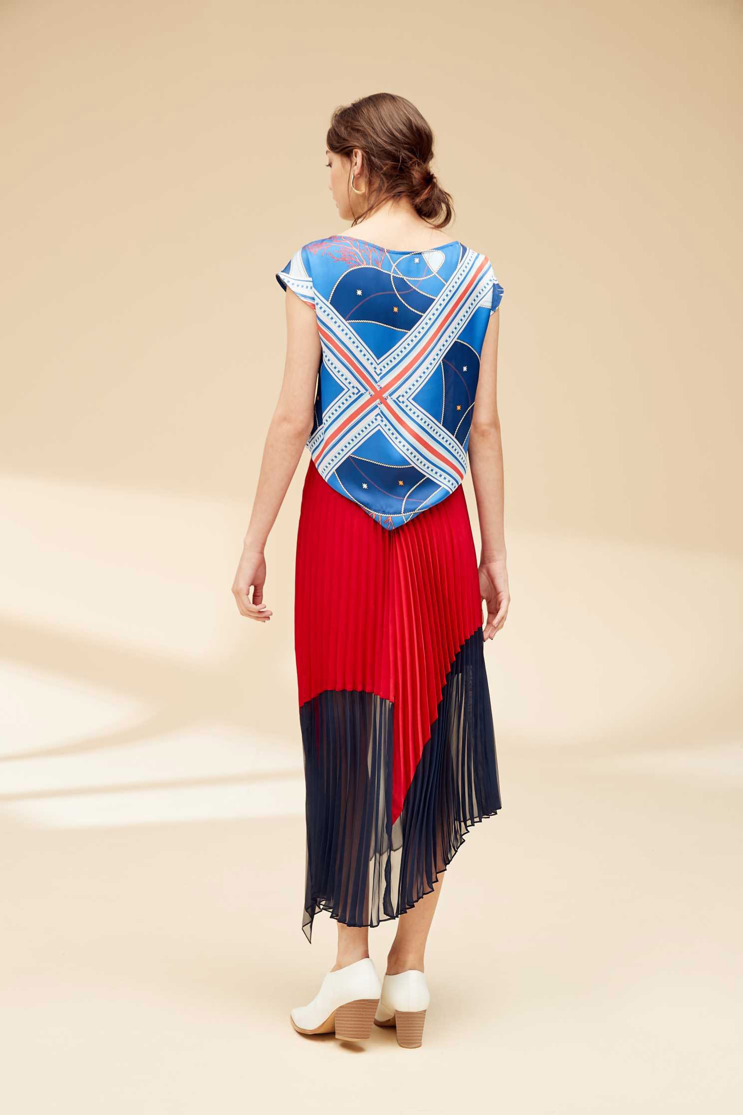 Ocean sytle fashion top,top,roundnecktop,shortsleevetop