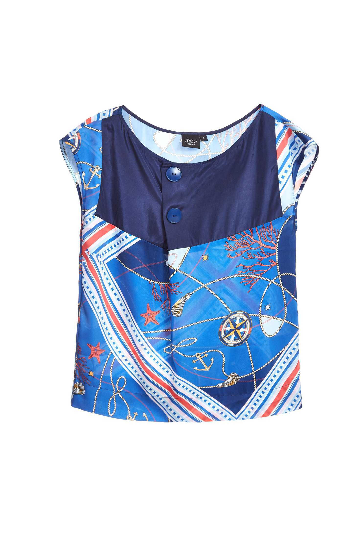 Ocean sytle fashion top,top,roundnecktop,shortsleevetop