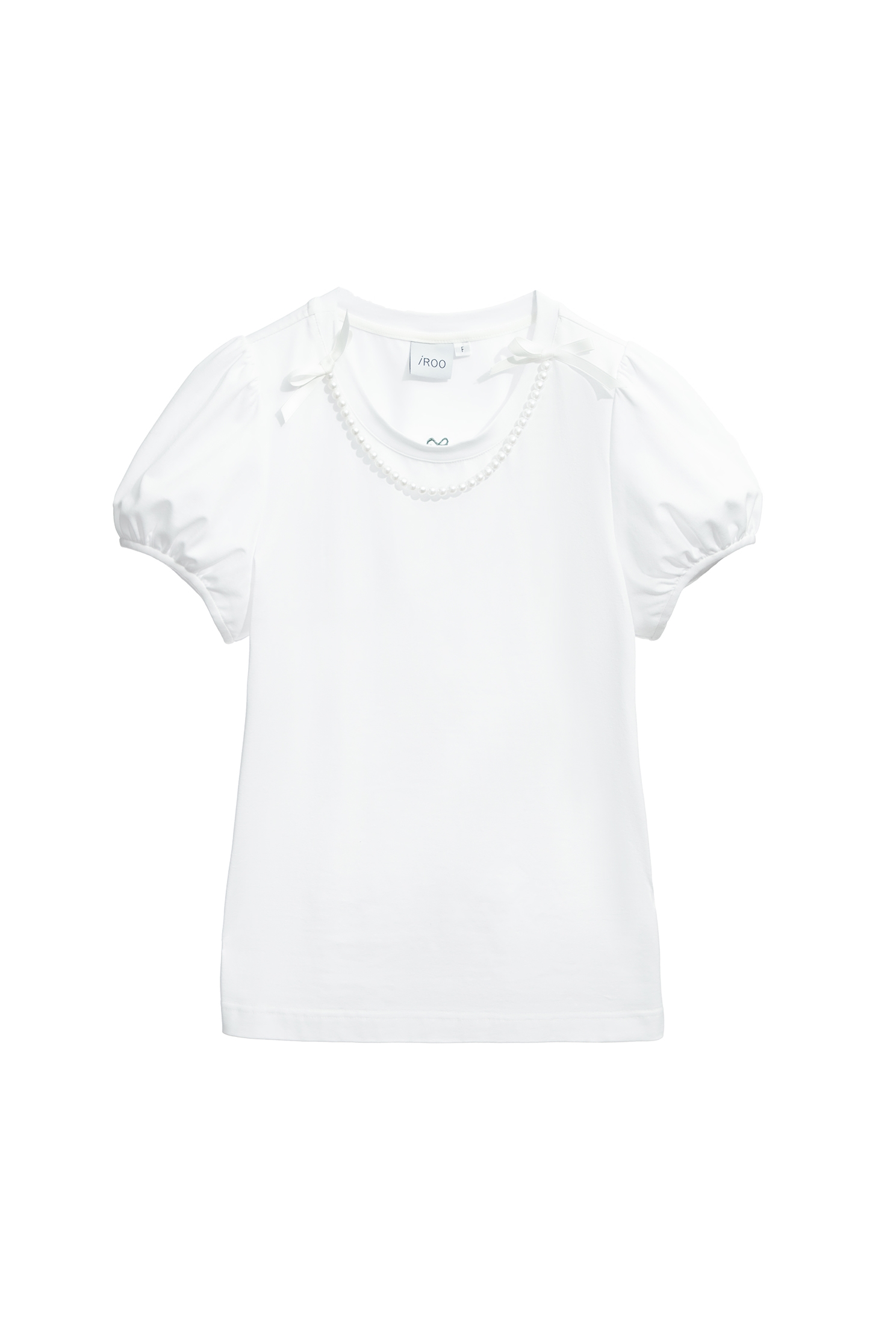 後背花朵印花T恤上衣後背花朵印花T恤上衣,T-Shirt,上衣,人氣商品,刺繡,春夏穿搭,珍珠,白色上衣,純棉