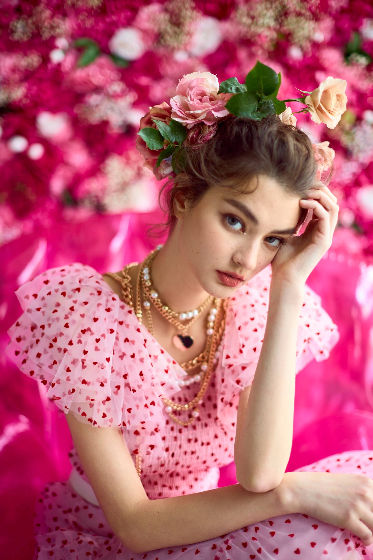 綴愛心植絨荷葉袖上衣綴愛心植絨荷葉袖上衣,一般背心,一般背心馬甲,上衣,人氣商品,春夏穿搭,背心,荷葉,針織,針織背心