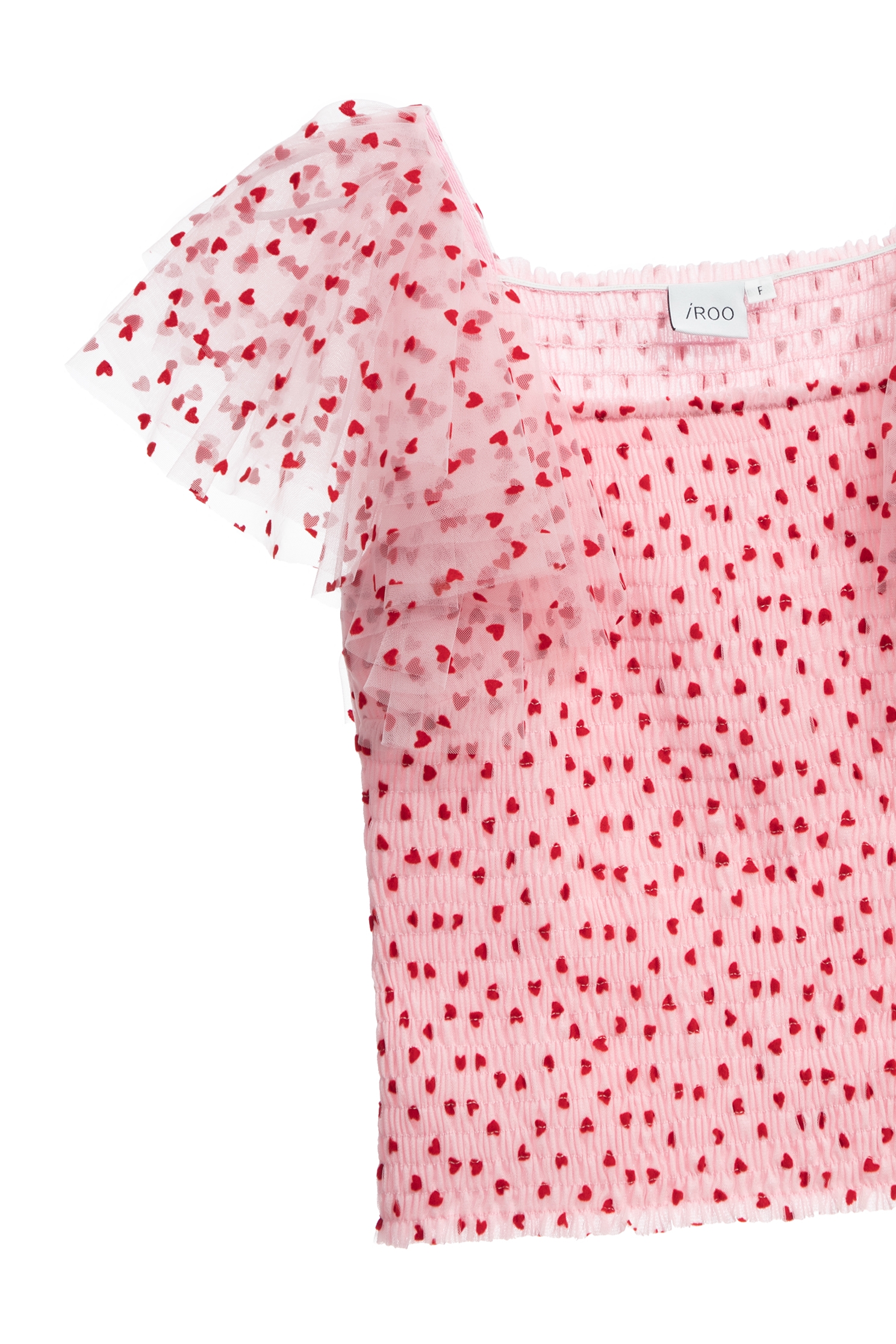 綴愛心植絨荷葉袖上衣綴愛心植絨荷葉袖上衣,一般背心,一般背心馬甲,上衣,人氣商品,春夏穿搭,背心,荷葉,針織,針織背心