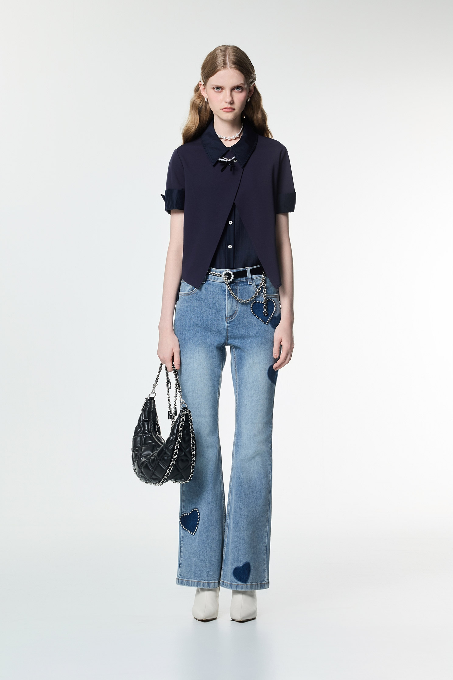 大洋藍層次單品上衣大洋藍層次單品上衣,上衣,人氣商品,春夏穿搭