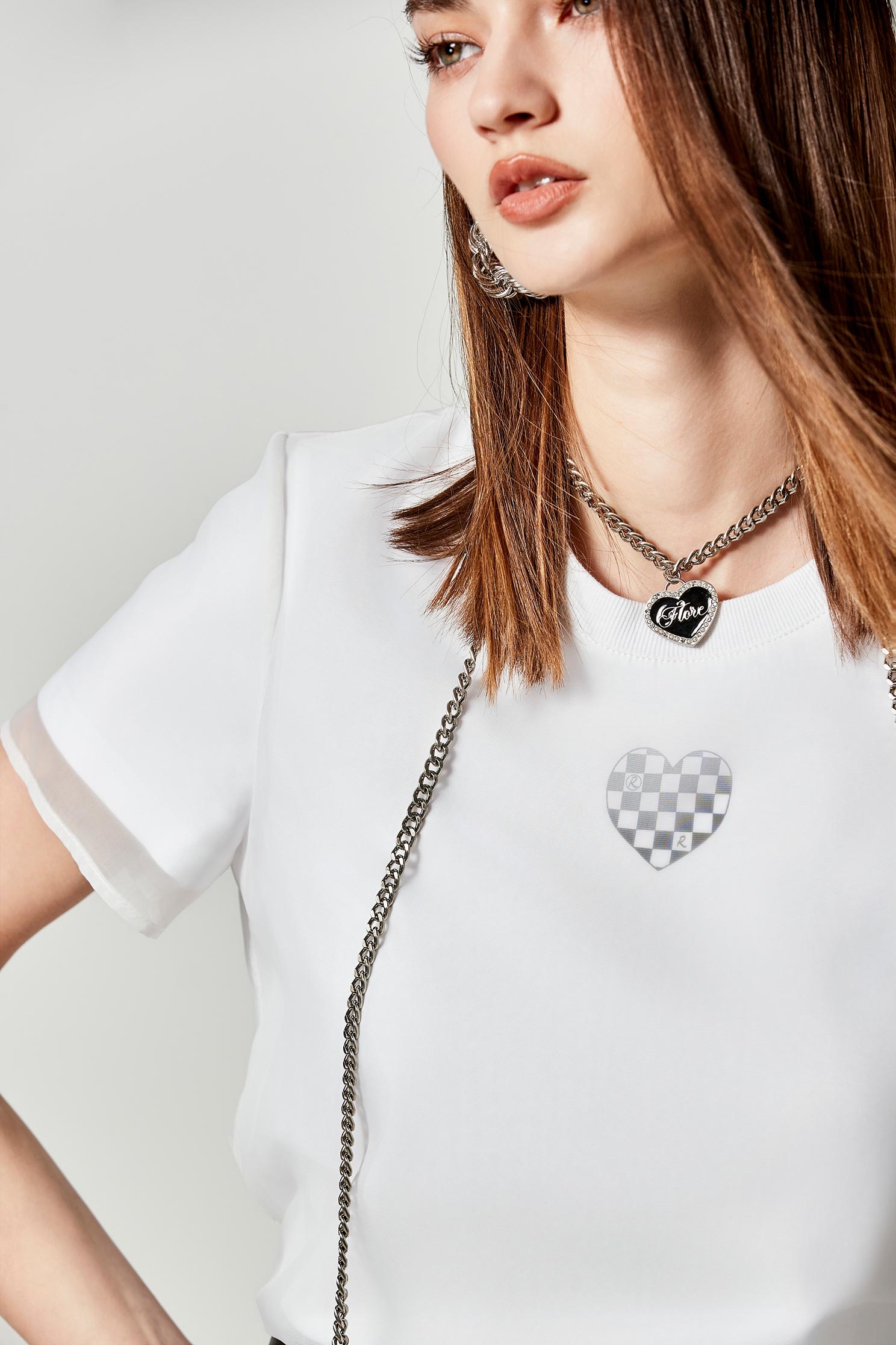 薄紗兩件式Ｔ恤上衣薄紗兩件式Ｔ恤上衣,上衣,春夏穿搭,白色上衣