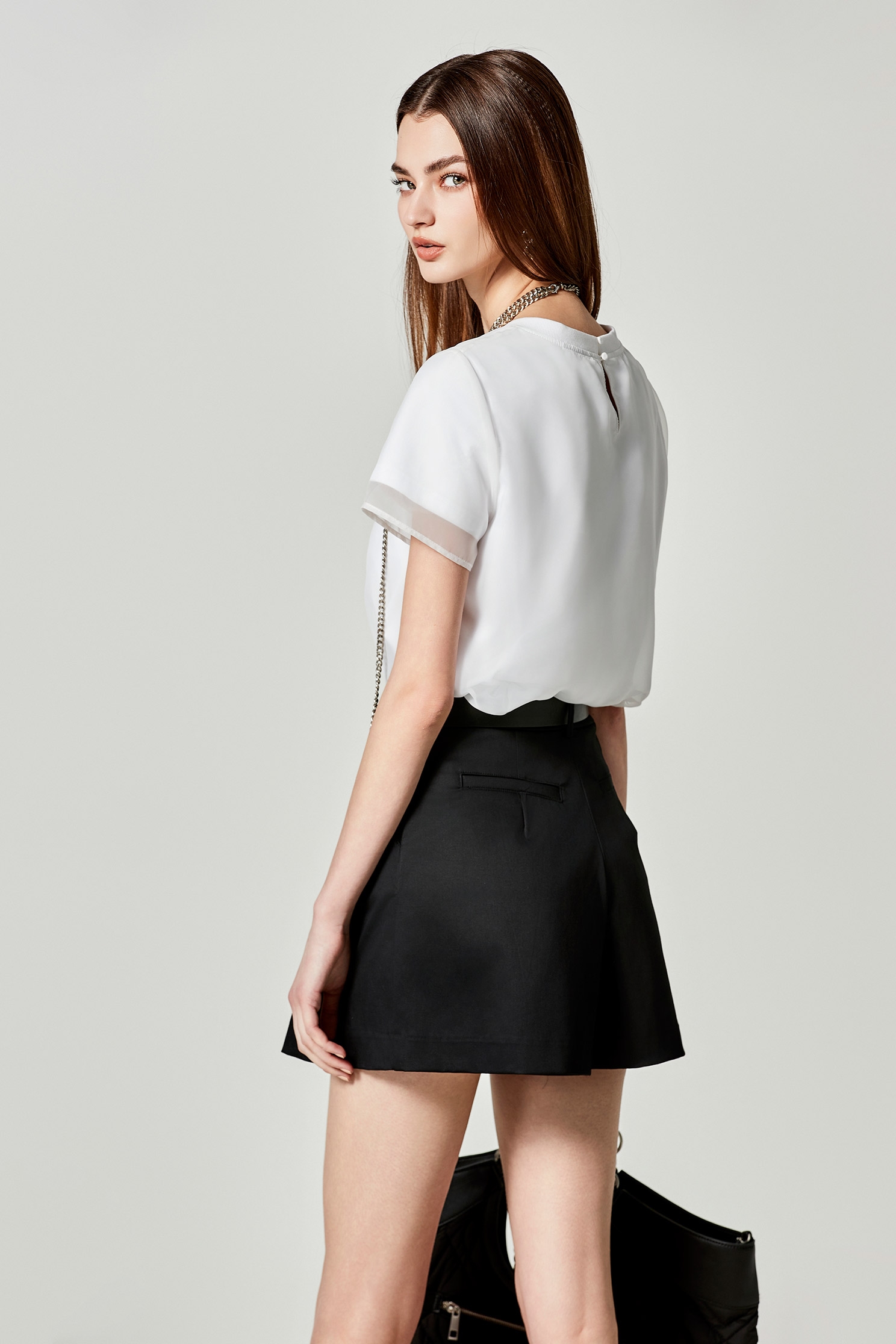 薄紗兩件式Ｔ恤上衣薄紗兩件式Ｔ恤上衣,上衣,春夏穿搭,白色上衣