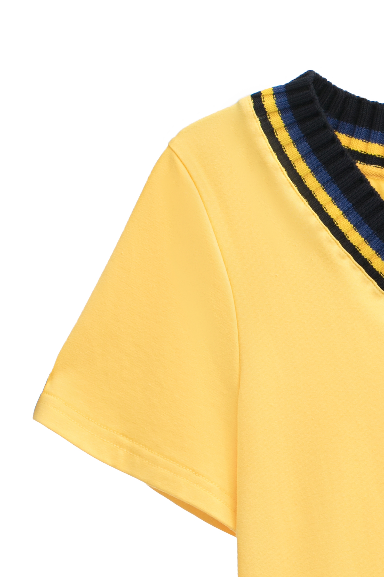 太陽黃拼色羅紋T太陽黃拼色羅紋T,T-Shirts,人氣商品,女裝上衣,春夏穿搭,純棉