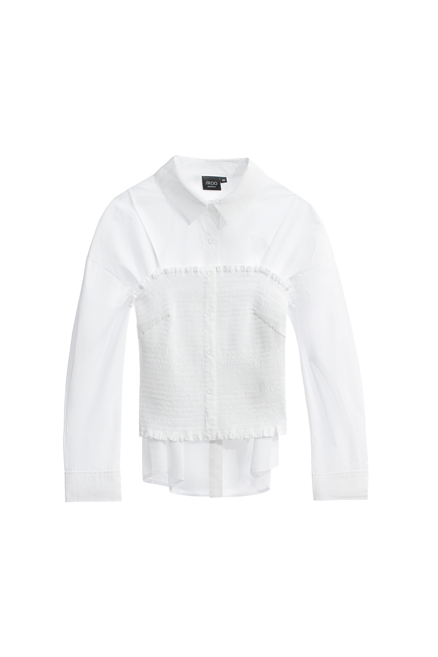 兩件式收腰小背心長袖襯衫兩件式收腰小背心長袖襯衫,一般背心,一般背心馬甲,上衣,人氣商品,春夏穿搭,白色上衣,背心