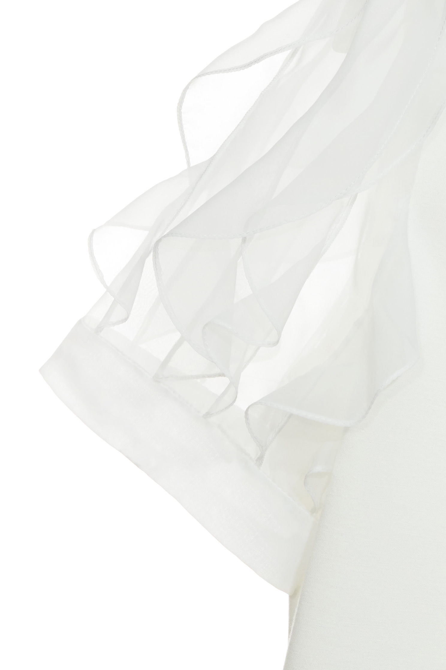 荷葉波浪異材拼接單品荷葉波浪異材拼接單品,上衣,人氣商品,春夏穿搭,約會特輯,荷葉,透膚上衣