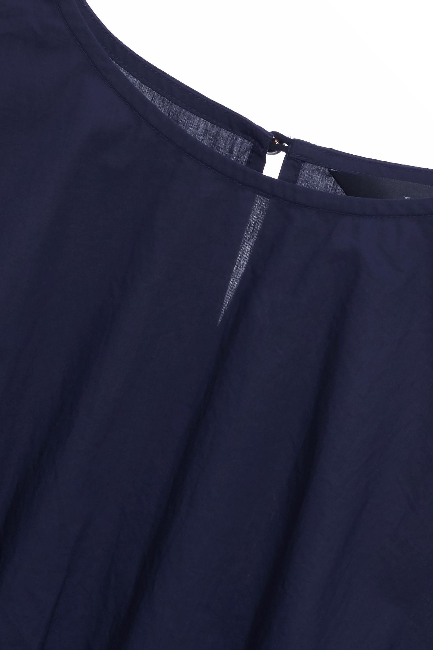 午夜藍縮腰短袖單品上衣午夜藍縮腰短袖單品上衣,上衣,春夏穿搭,約會特輯,純棉,襯衫