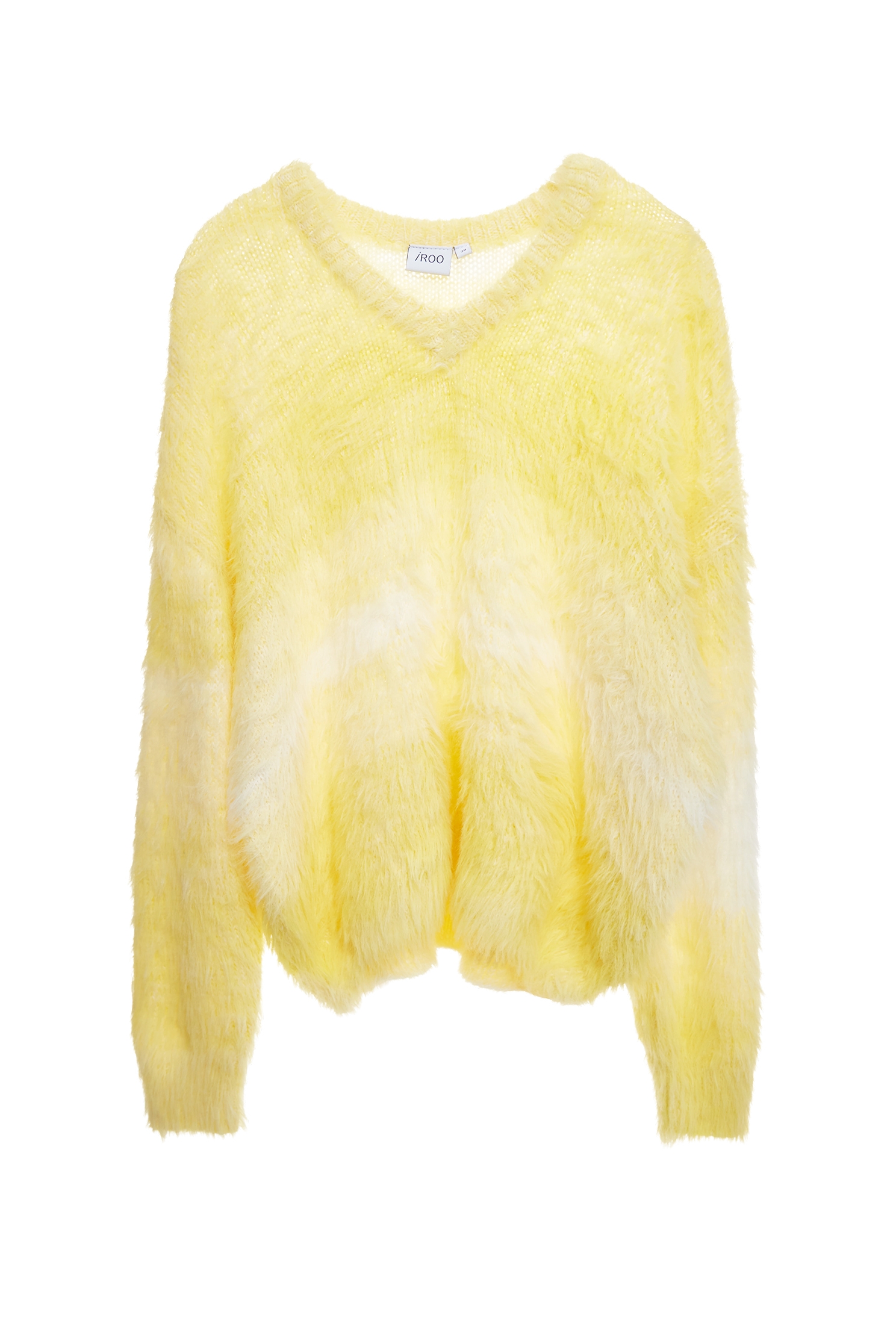 萊姆黃暈染長毛針織上衣萊姆黃暈染長毛針織上衣,V領上衣,上衣,人氣商品,春夏穿搭,約會特輯,針織,針織上衣,針織衫