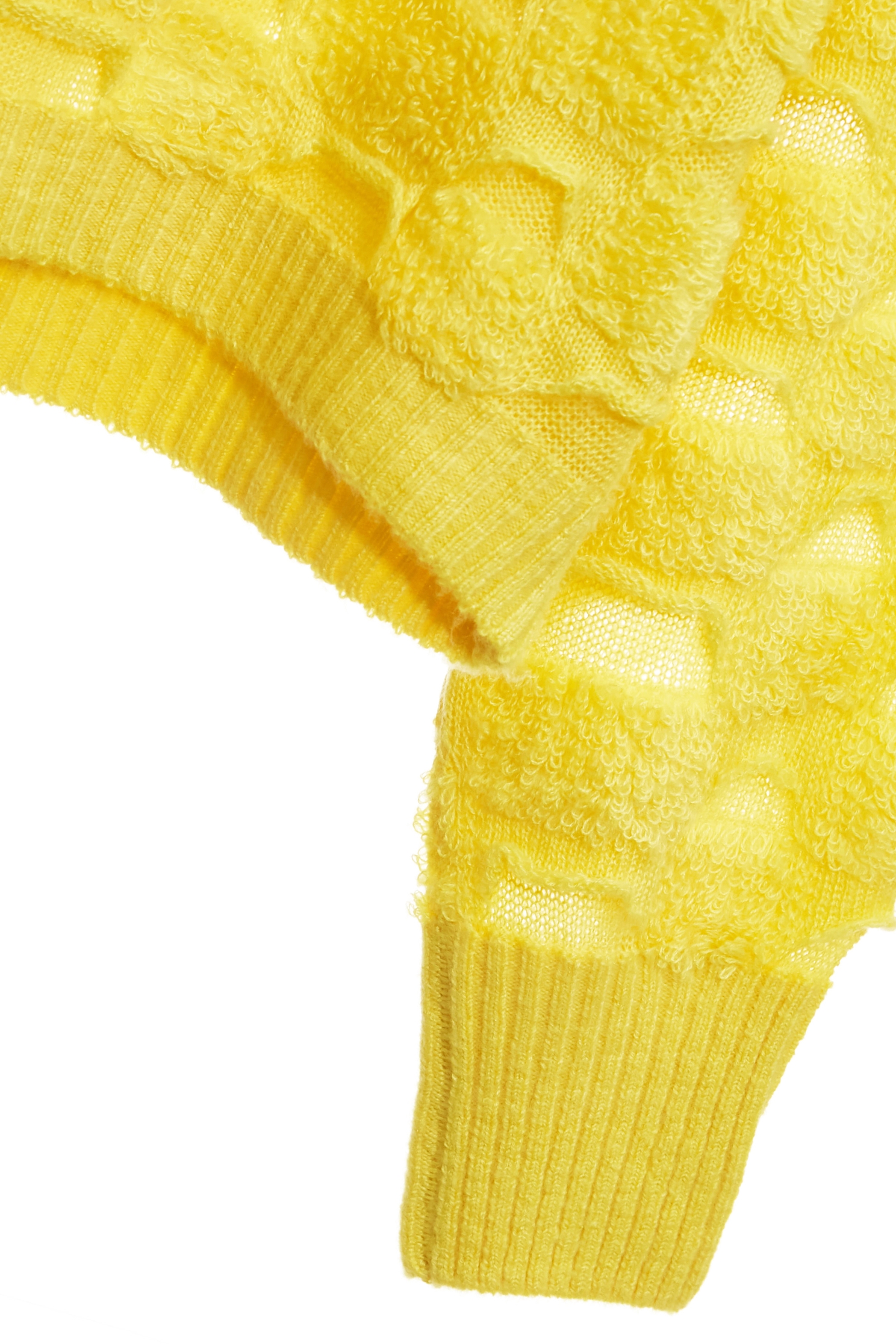 萊姆黃仿搖粒絨格紋針織萊姆黃仿搖粒絨格紋針織,V領上衣,上衣,春夏穿搭,格紋,約會特輯,針織,針織上衣,針織衫