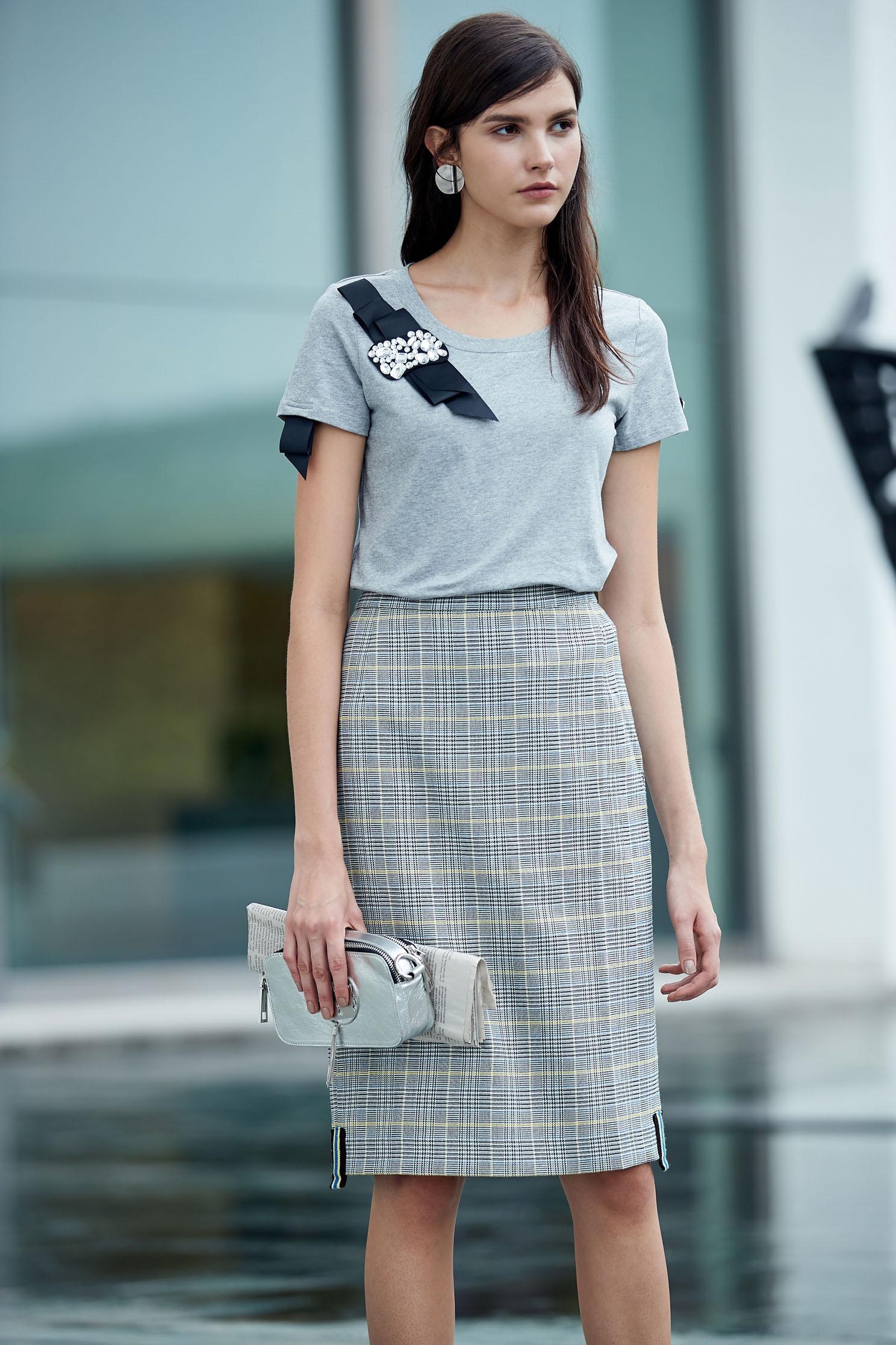 Elegant popular cotton short-sleeved Tshirt,top,shortsleevetop,cotton