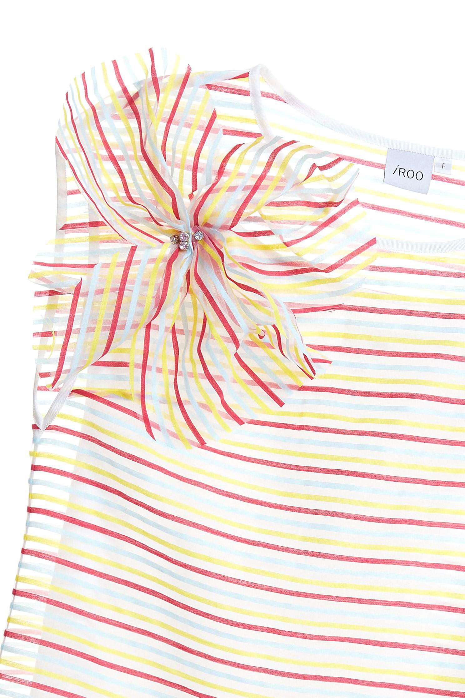 Striped translucent top