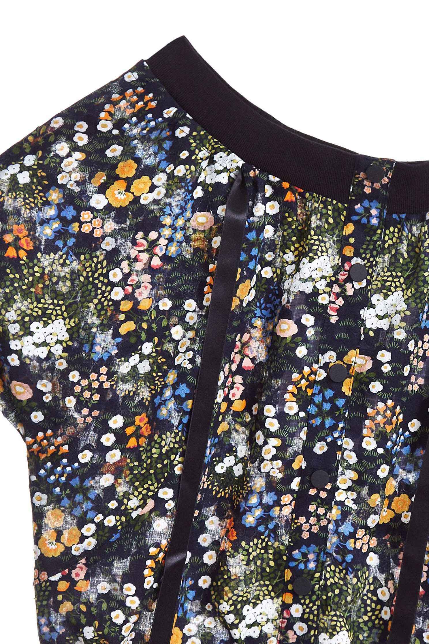 Vintage floral fashion top,top,roundnecktop,shortsleevetop
