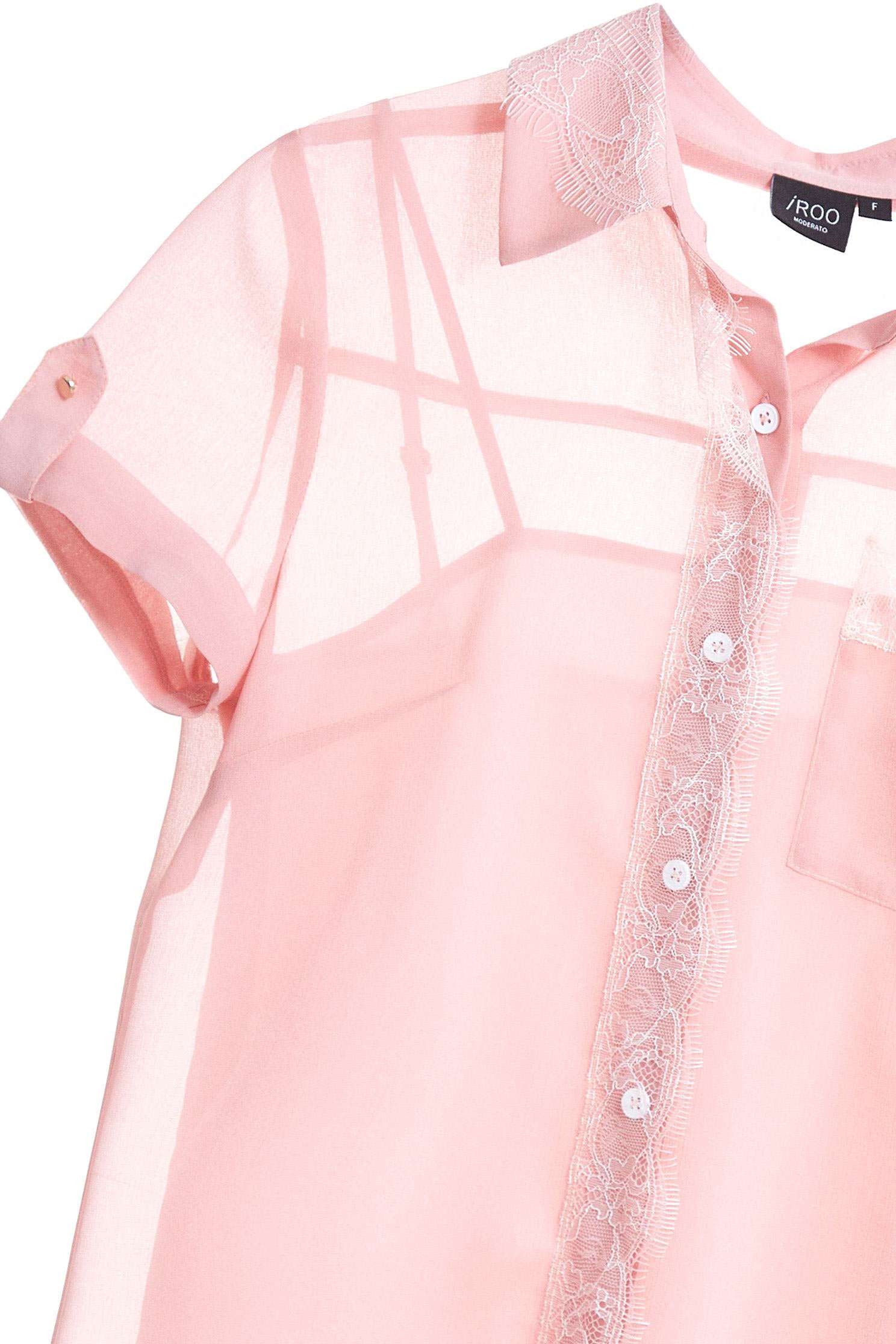 Lace micro-transparent short-sleeved top,top,shortsleevetop,lace,lacedtop,blouse,see-throughtop