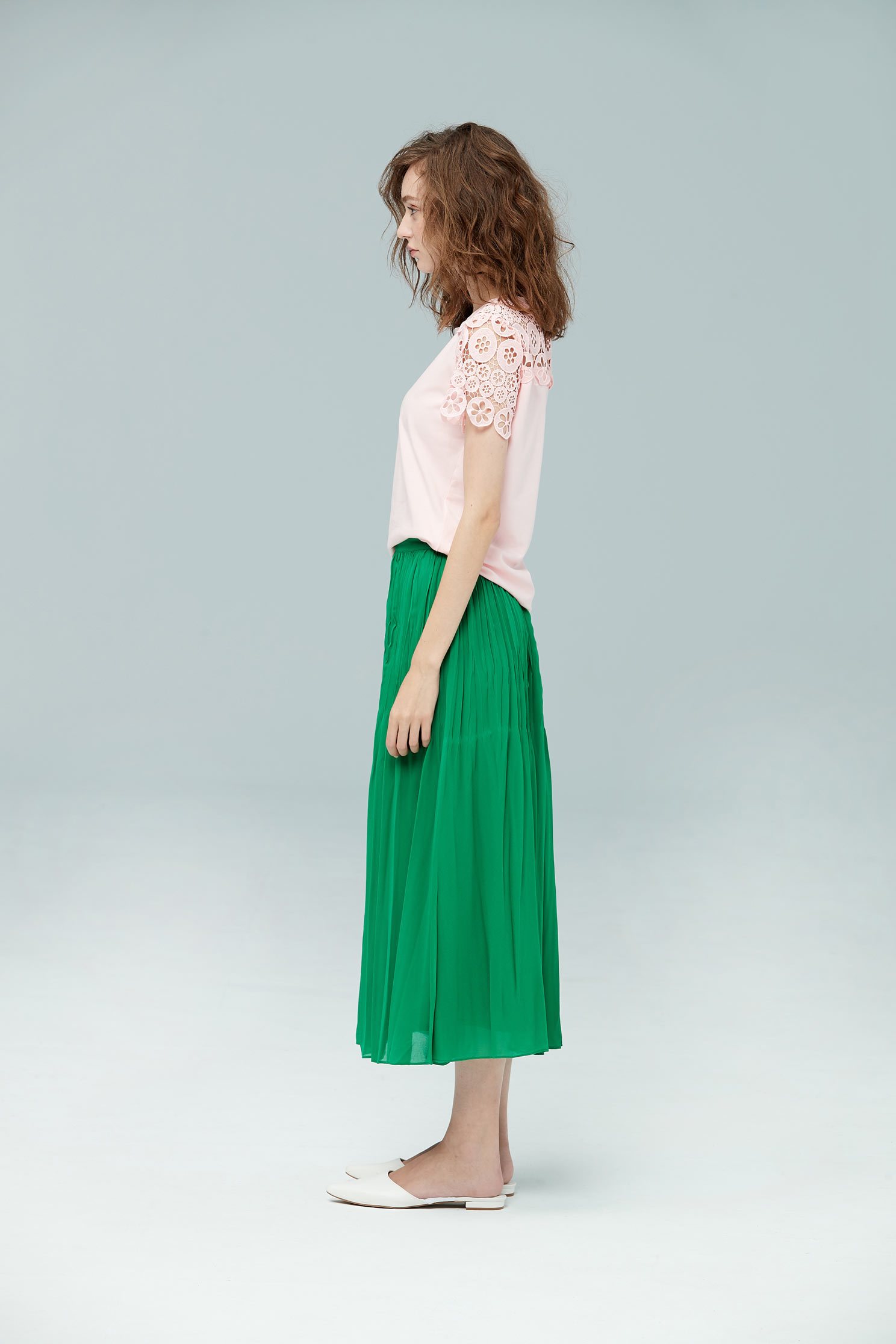 Lace stitching design top