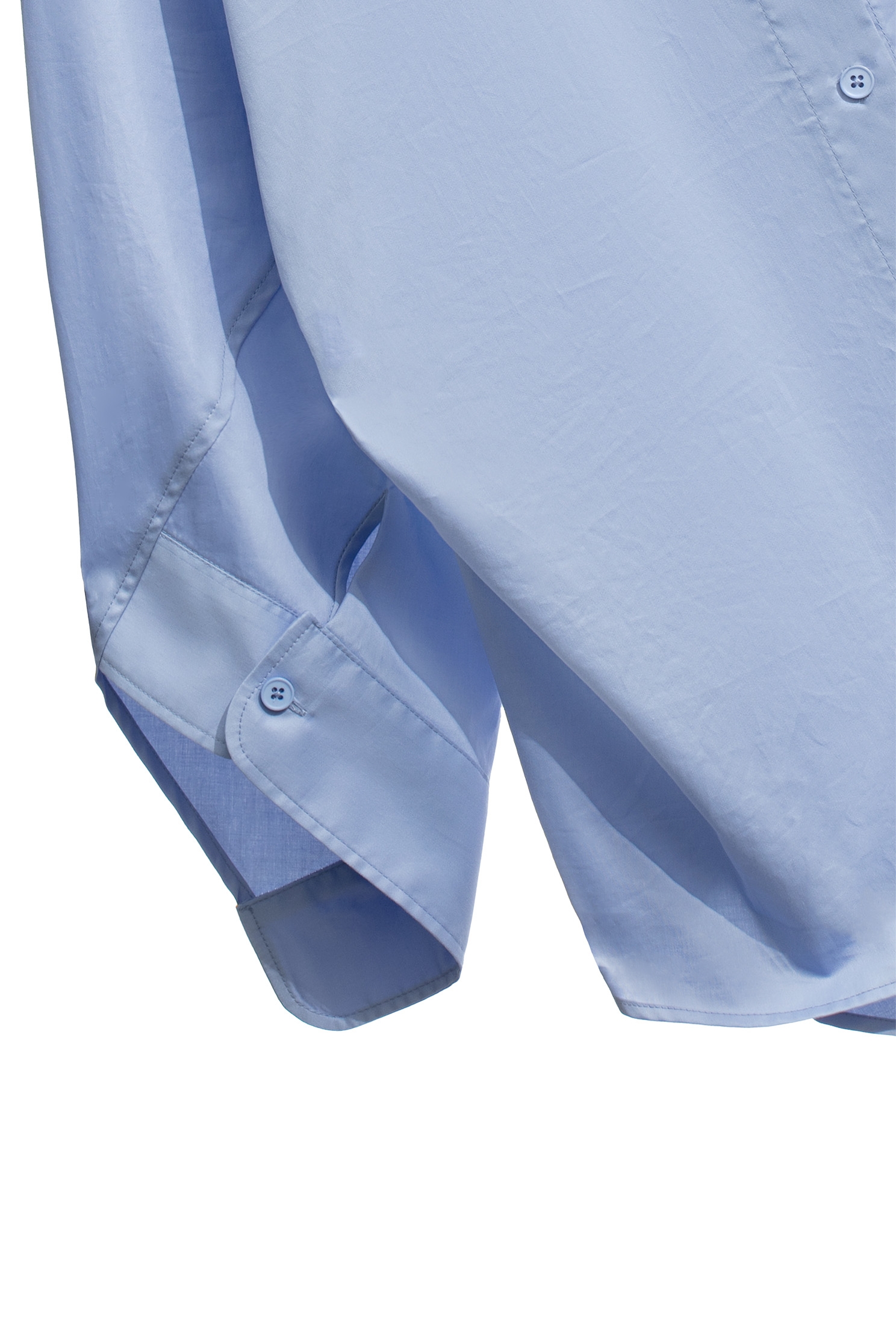 繡球花藍設計感寬鬆大襯衫繡球花藍設計感寬鬆大襯衫,上衣,春夏穿搭,時髦成套搭配,繡花,襯衫