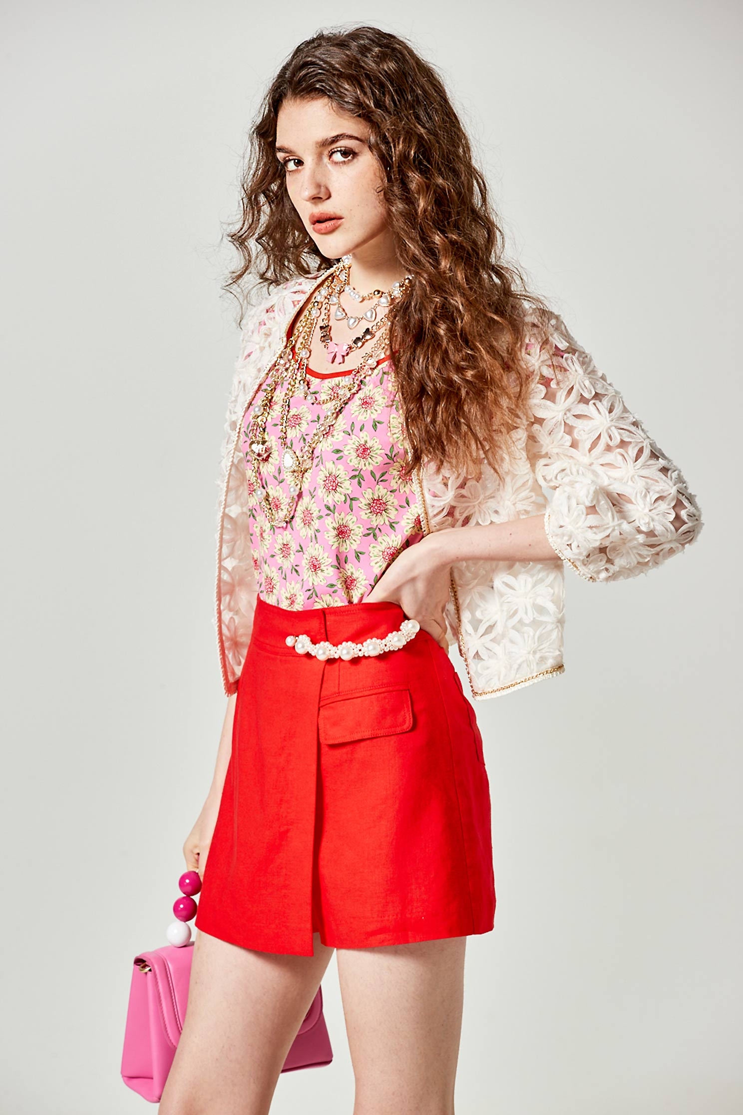 織錦渡假風印花Ｔ恤織錦渡假風印花Ｔ恤,上衣,春夏穿搭,花花世界