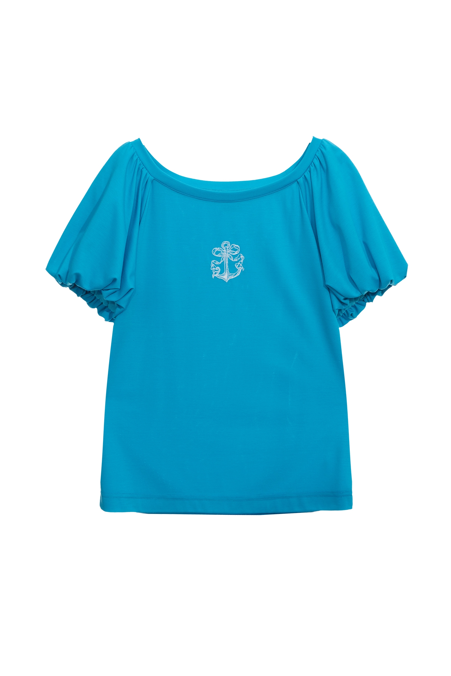 量感袖造型T恤上衣量感袖造型T恤上衣,T-Shirt,T恤,上班OL穿搭,上衣,刺繡,春夏穿搭