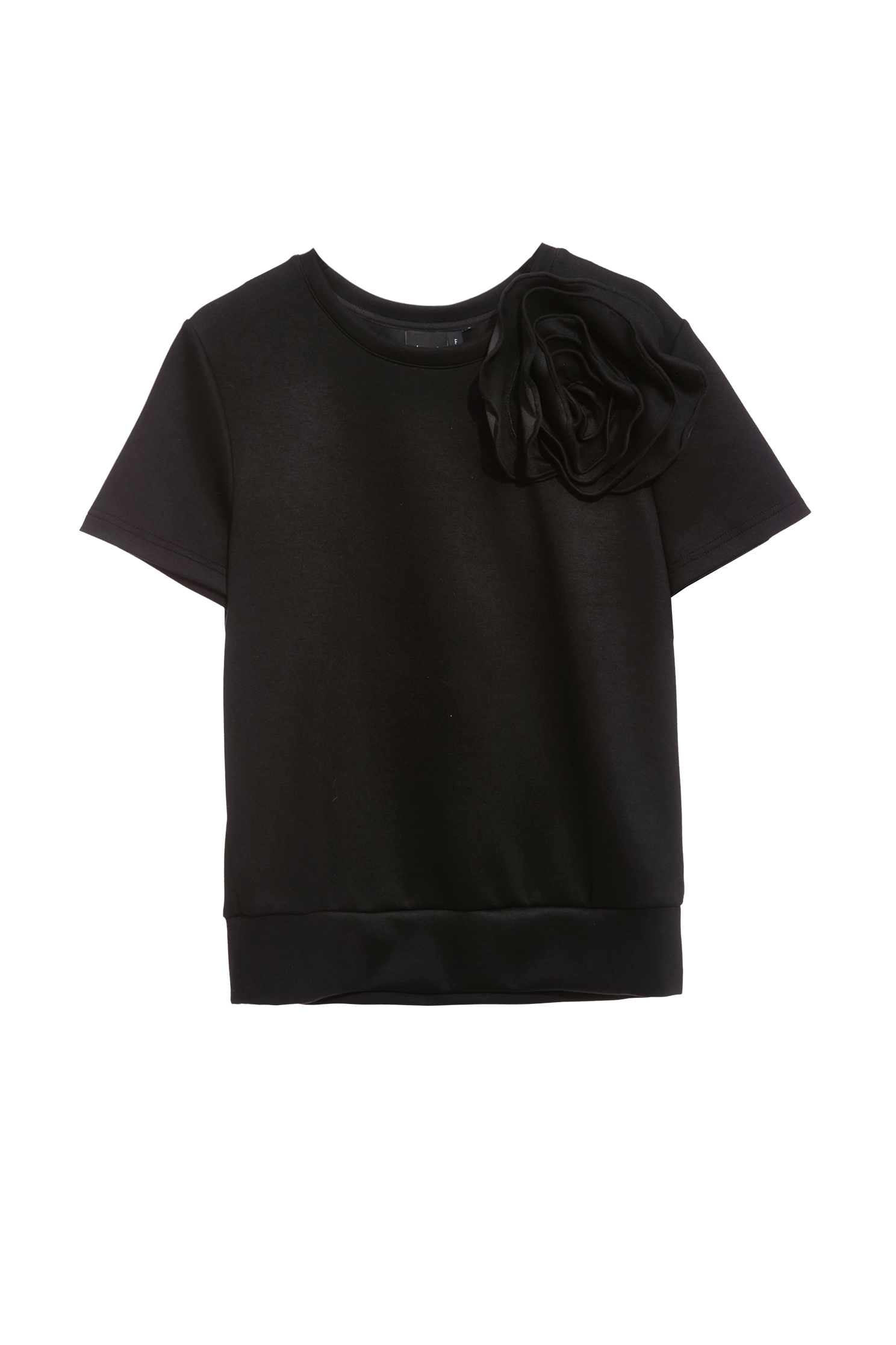 黑玫瑰繞花短袖單品黑玫瑰繞花短袖單品,上班OL穿搭,上衣,春夏穿搭,約會特輯,花花世界