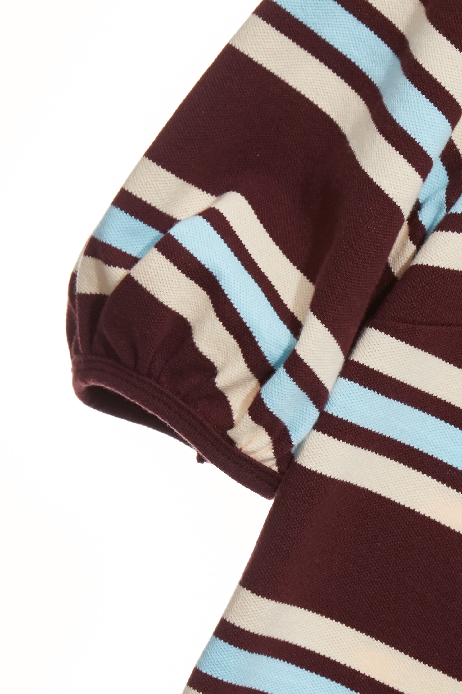 櫻桃巧克力色條紋上衣櫻桃巧克力色條紋上衣,上班OL穿搭,上衣,春夏穿搭,時髦成套搭配,條紋,約會特輯,荷葉,輕奢度假,輕奢渡假